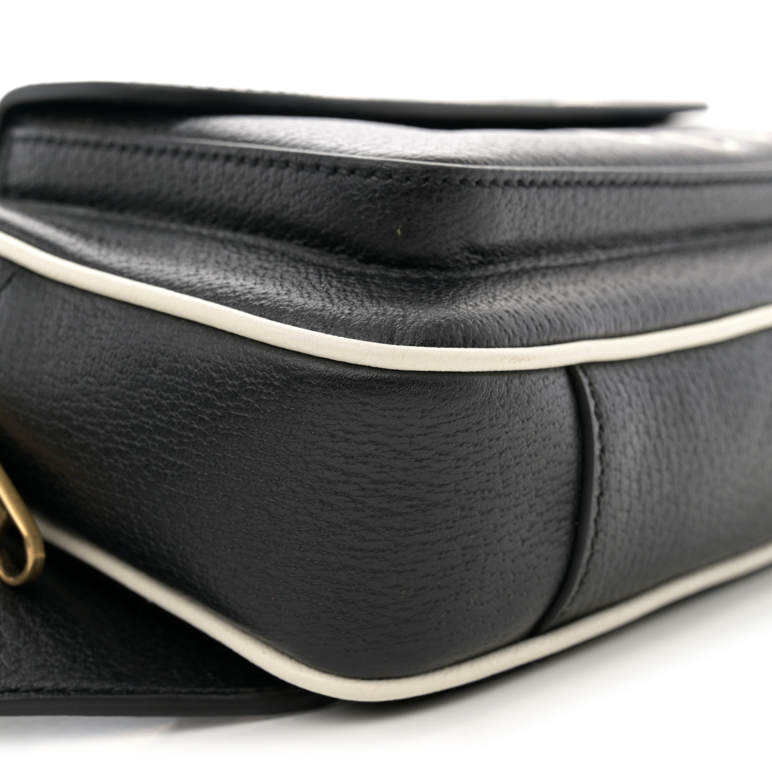 GUCCI X ADIDAS Textured Dollar Calfskin Belt Bag Black