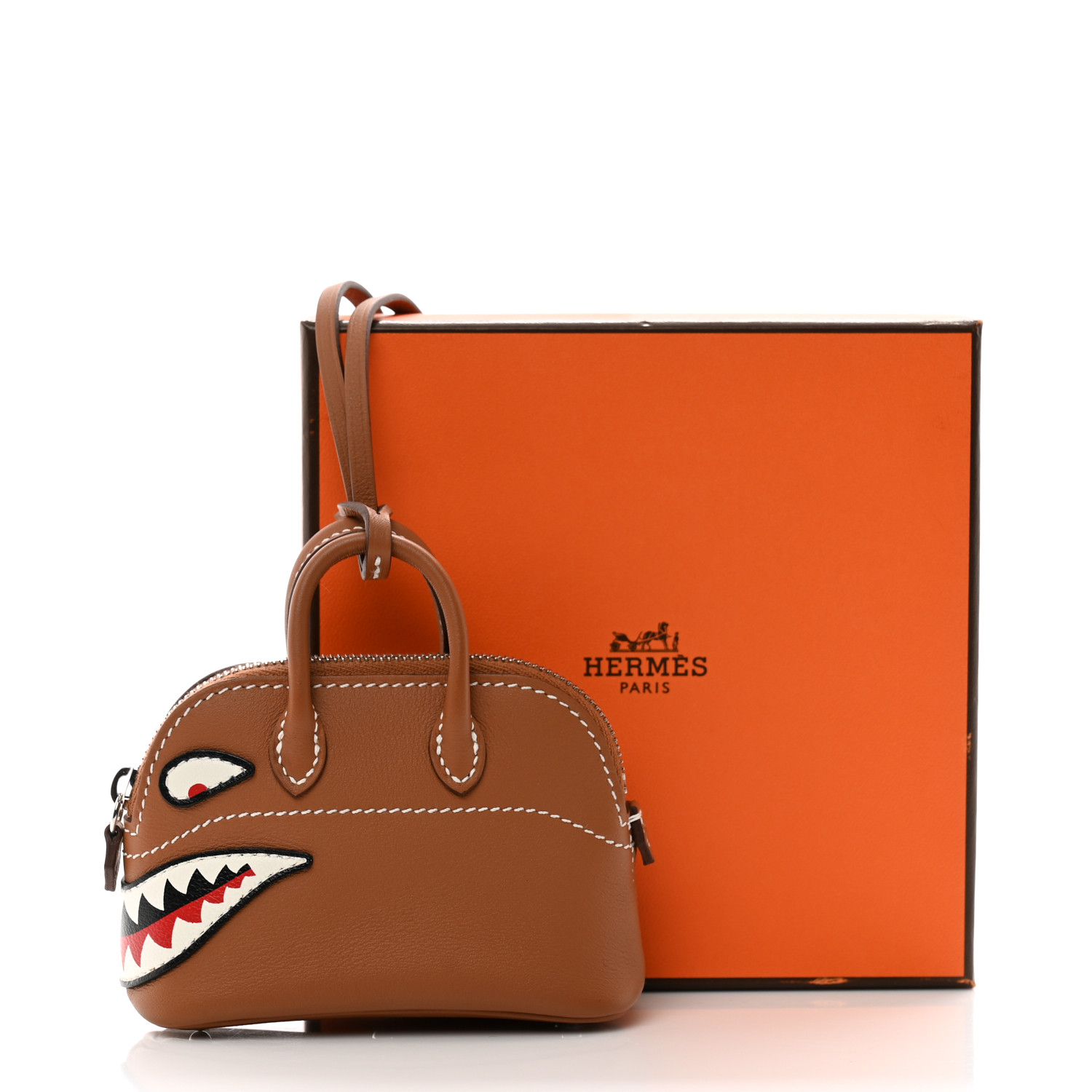HERMES Swift Shark Bolide Bag Charm Gold 1550106 | FASHIONPHILE
