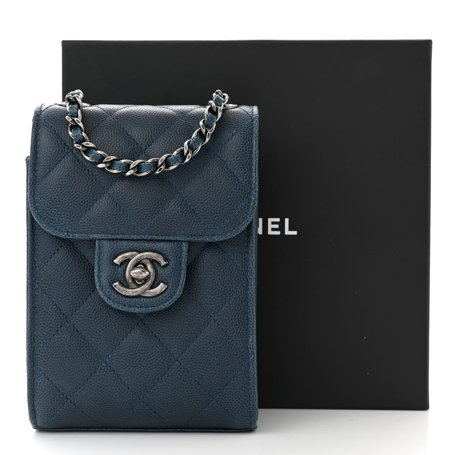 ショルダーバッグ・ポシェット × ヴィンテージ(中古) Chanel Caviar WOC Boy Mini Crossbody Bag Boy Mini Woc Quilted Caviar (RFID) Black/Gold