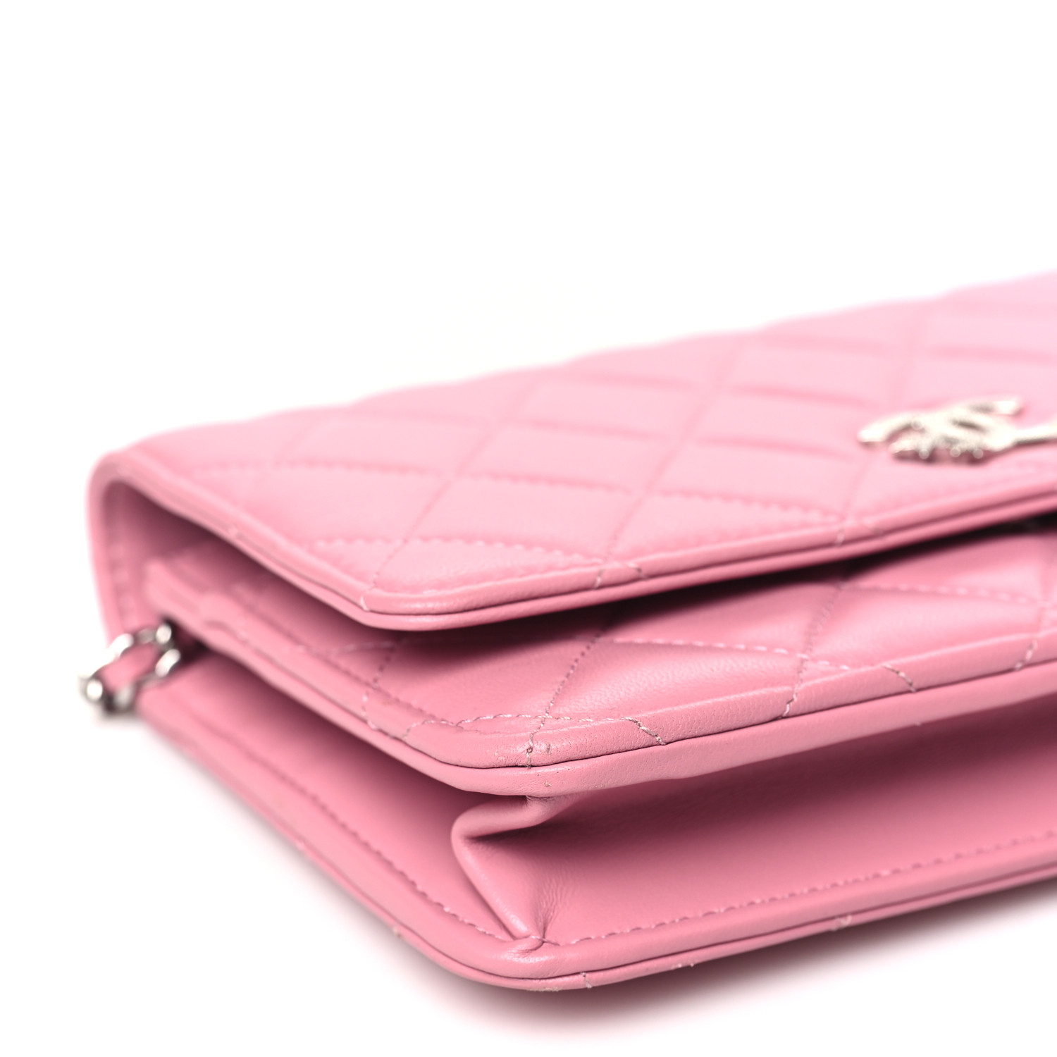 ★cozing★ Star Chain wallet_pink CHANEL Lambskin Quilted Crystal Star Wallet On Chain WOC