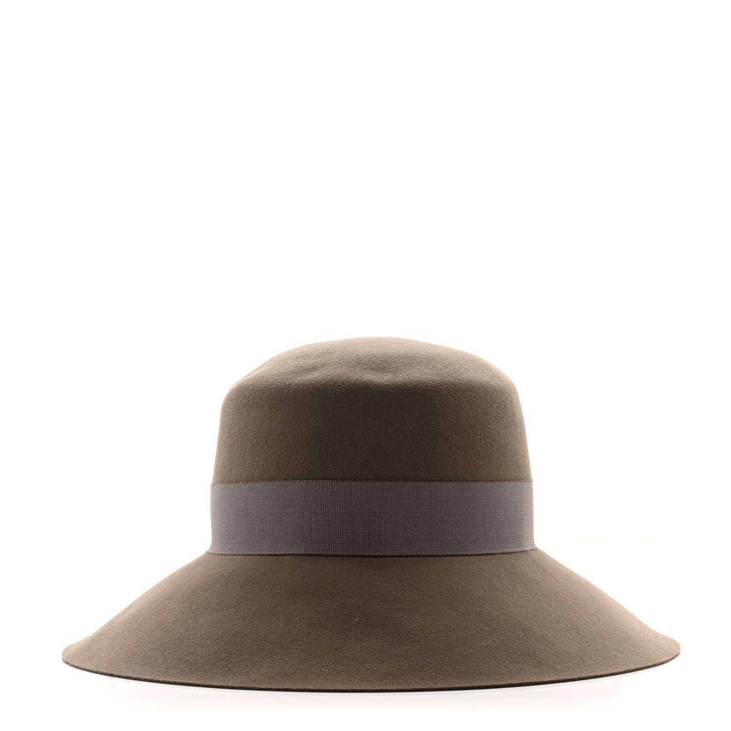 （HERMES）Farrah Clou de Selle hat Hermes Etoupe Rabbit Felt Farrah Clou de Selle Hat Size 58