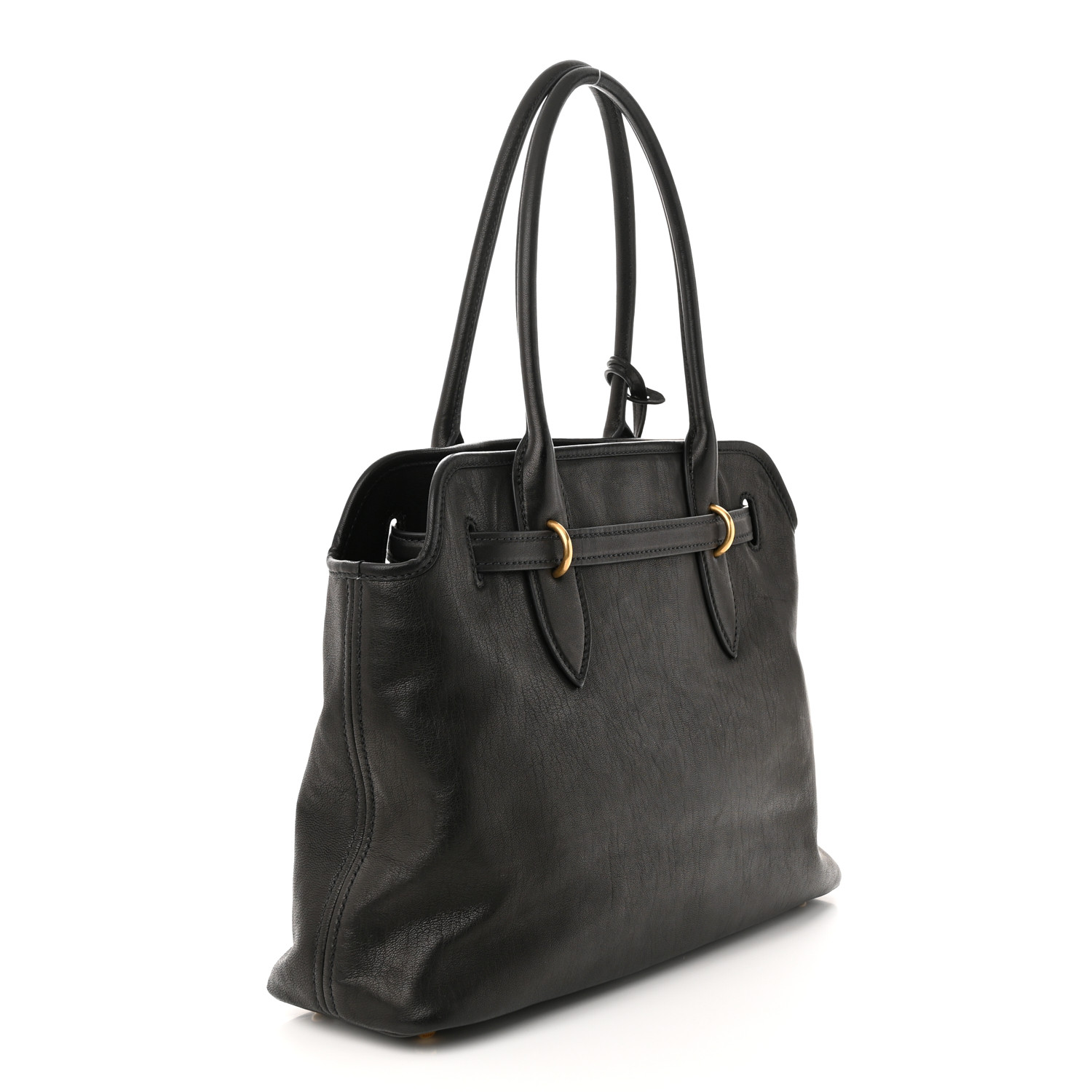 MIU MIU Nappa Medium Aventure Bag Black 1434172 | FASHIONPHILE