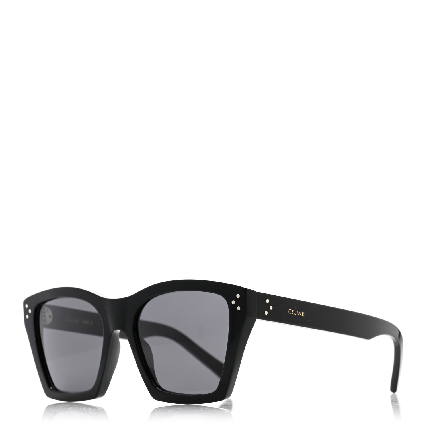 CELINE Acetate Polarized Square Sunglasses CL40090I Black