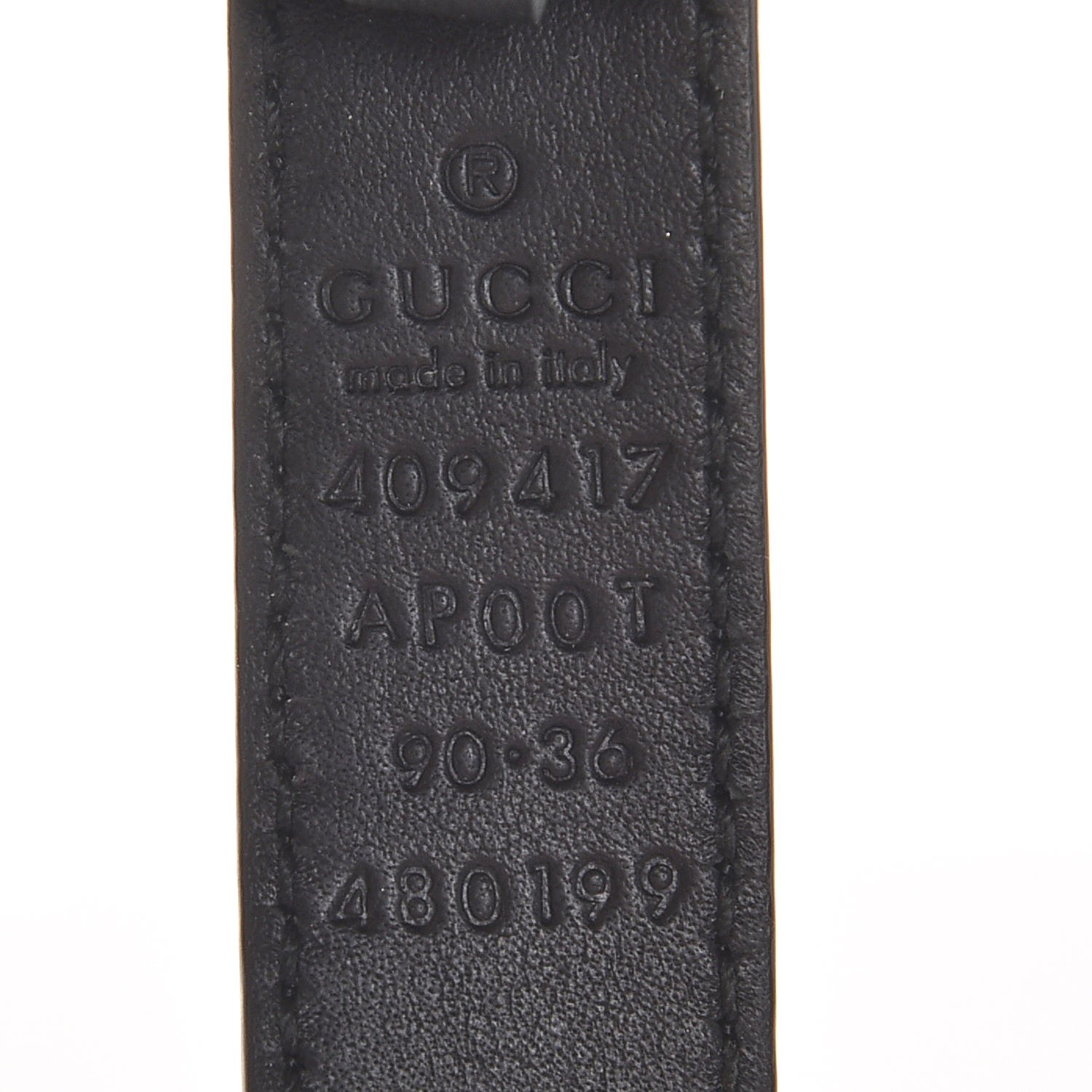 GUCCI Calfskin Double G 20mm Belt 90 36 