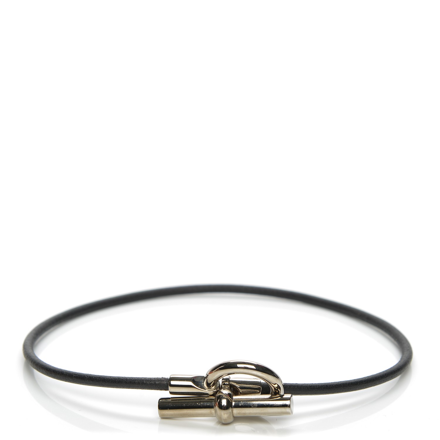 HERMES Bridle Glenan Necklace Black 196643 | FASHIONPHILE
