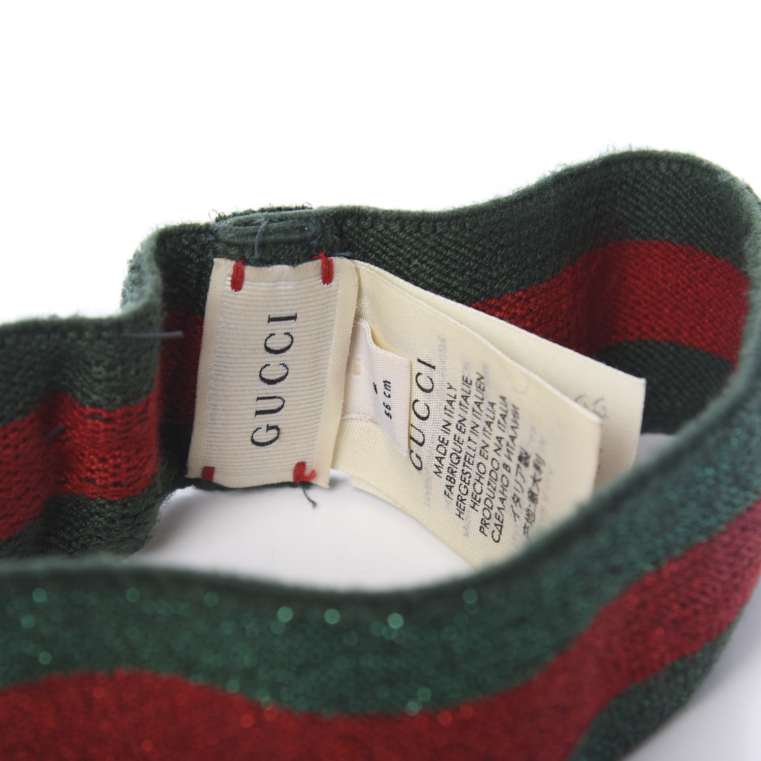 GUCCI ヘッドバンド アイボリー/レッド M GUCCI ヘッドバンド アイボリー/レッド M アクセサリー