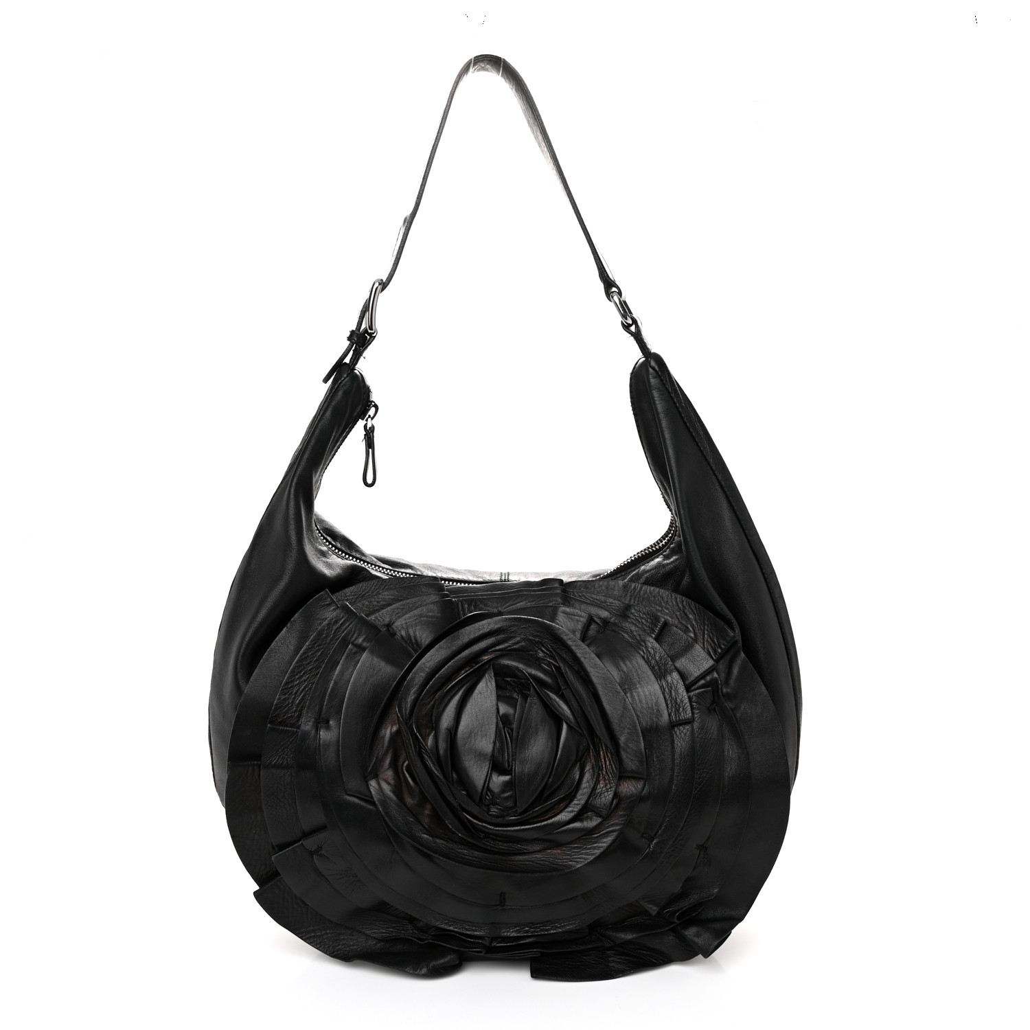 【関税&送料込】Valentino Garavani Nappa Small Hobo Bag VALENTINO GARAVANI Nappa Small Spikeme Hobo Bag Black