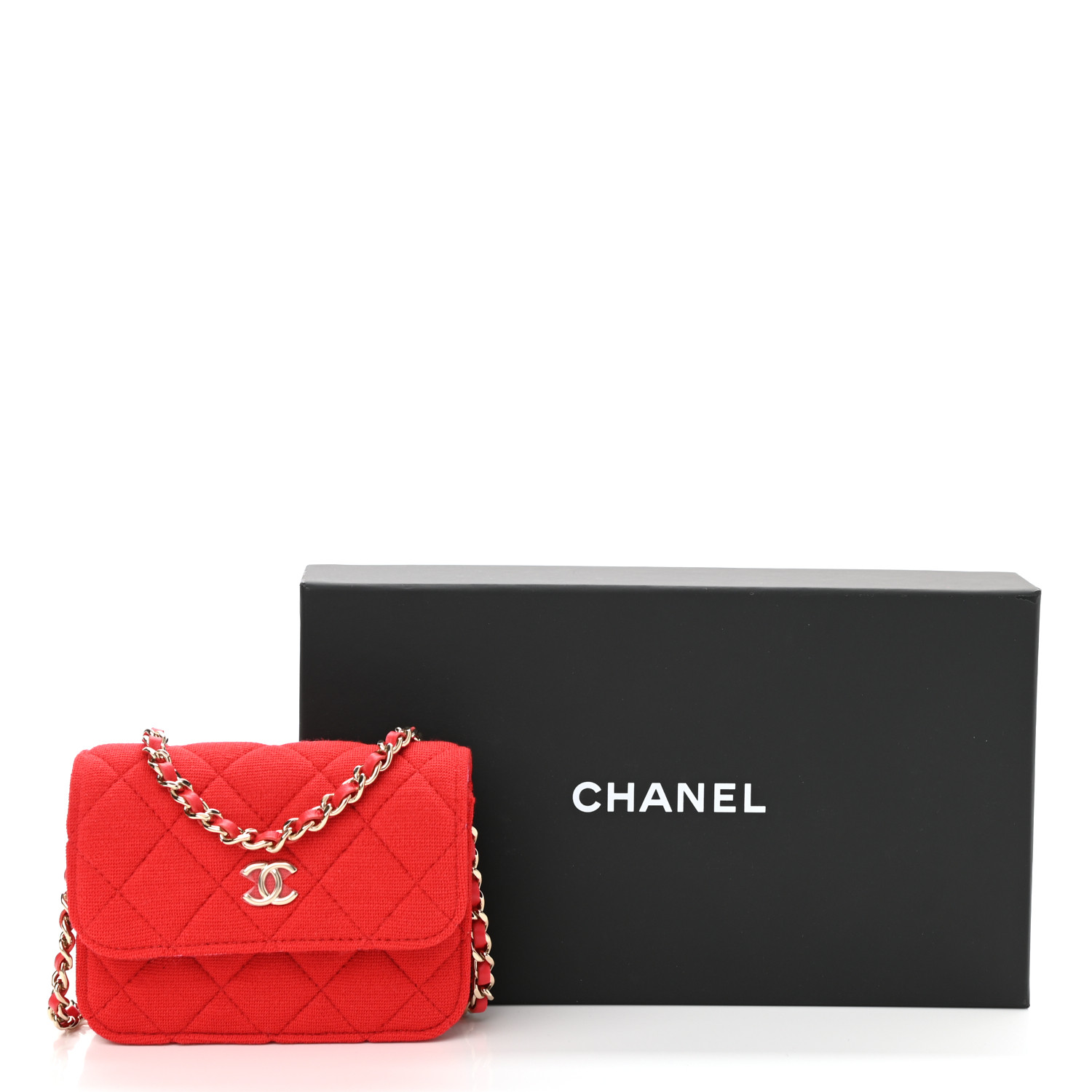 Chanel Red Quilted Leather Classic WOC Clutch Bag Chanel