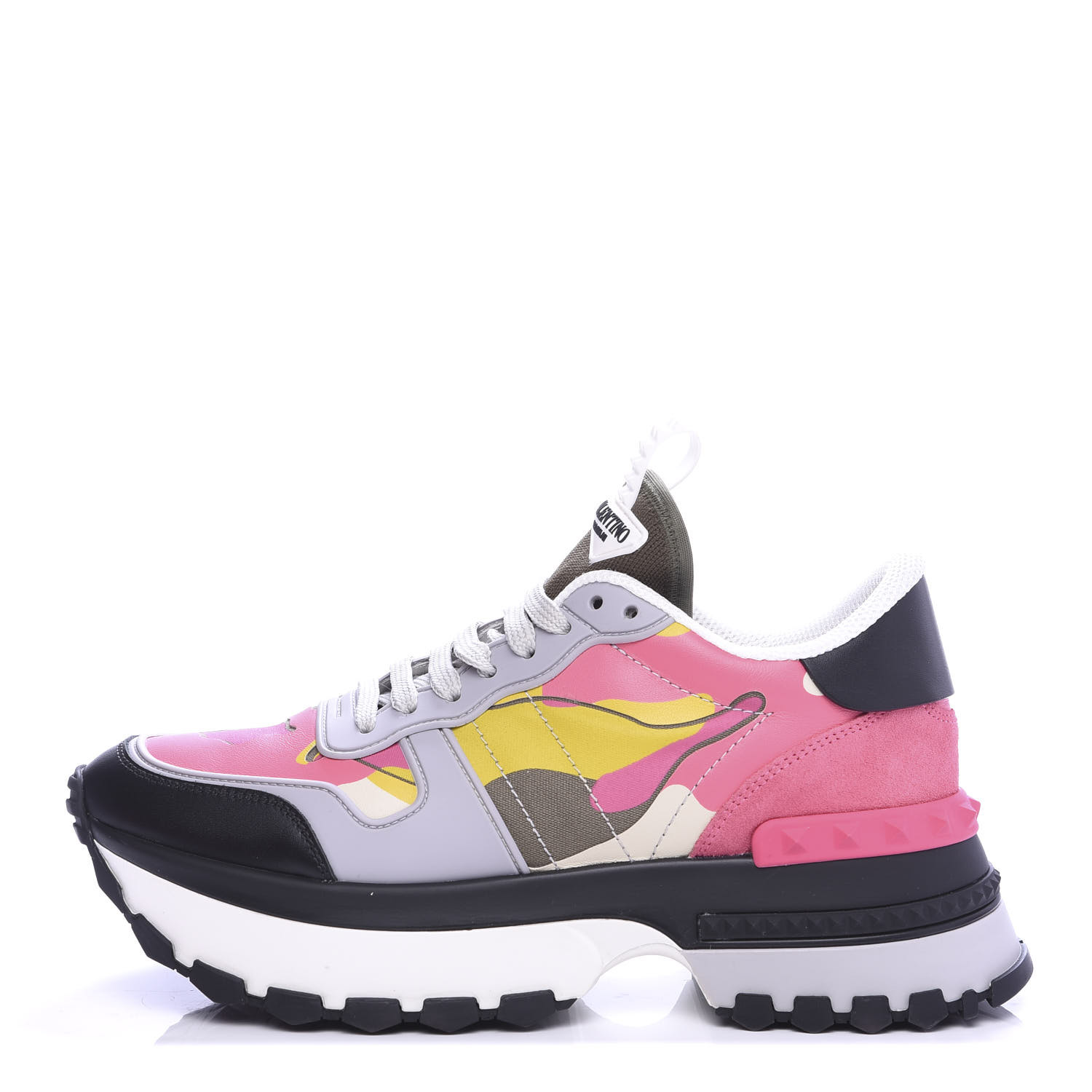 VALENTINO GARAVANI Calfskin Suede Camouflage Womens Rock