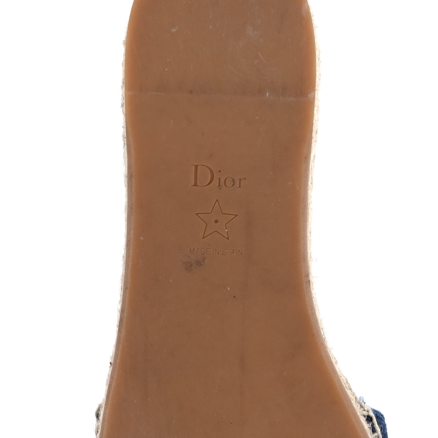 CHRISTIAN DIOR Denim Embroidered Granville Espadrille Flat