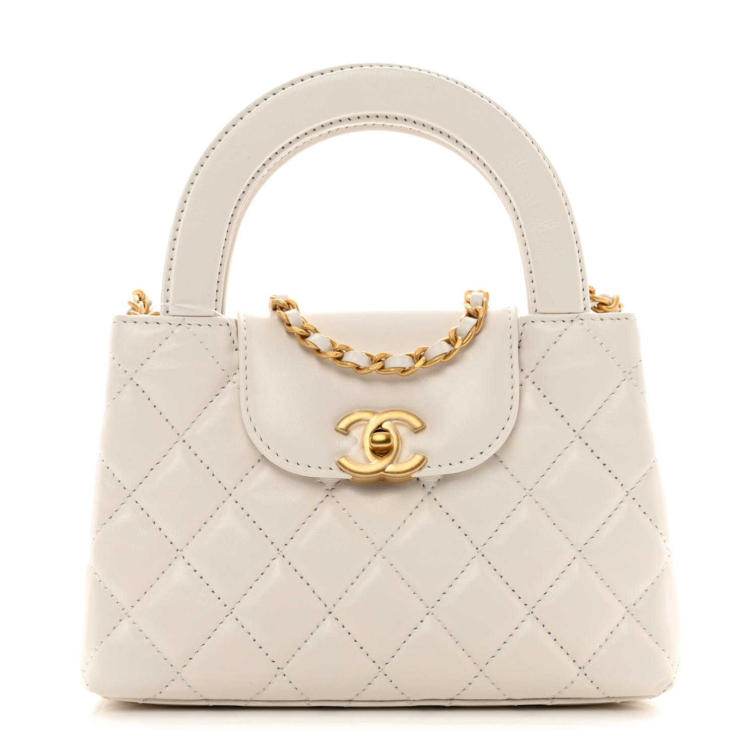 【上品ホワイト♡】CHANEL *ミニショッピングバッグ*ケリー 正規品 CHANELシャネル23Kミニショッピングバック シャネル