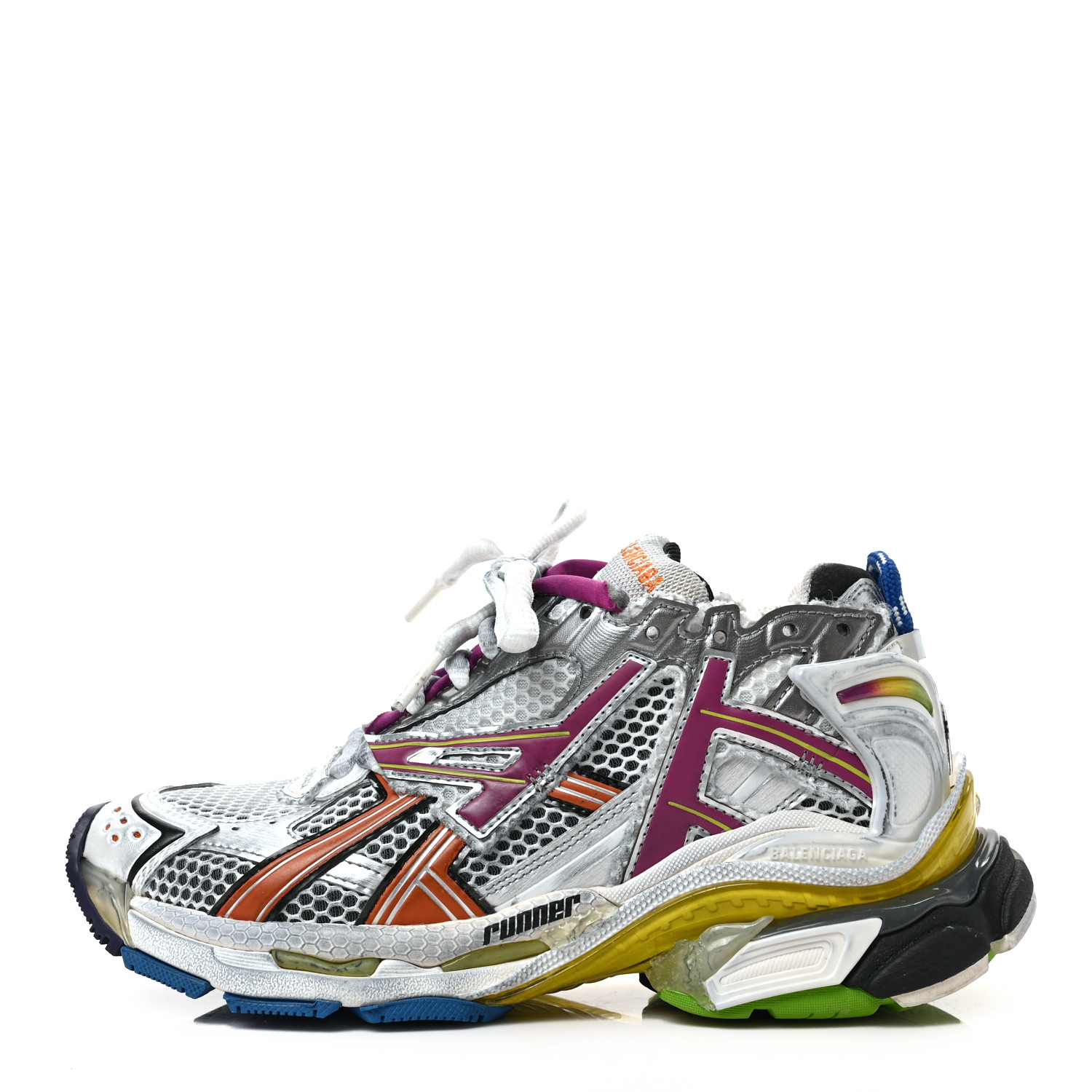 【関税&送料込】Balenciaga Multicolor Mesh And Rubber Runner BALENCIAGA Mesh Rubber Womens Runner Sneakers 37 Multicolor