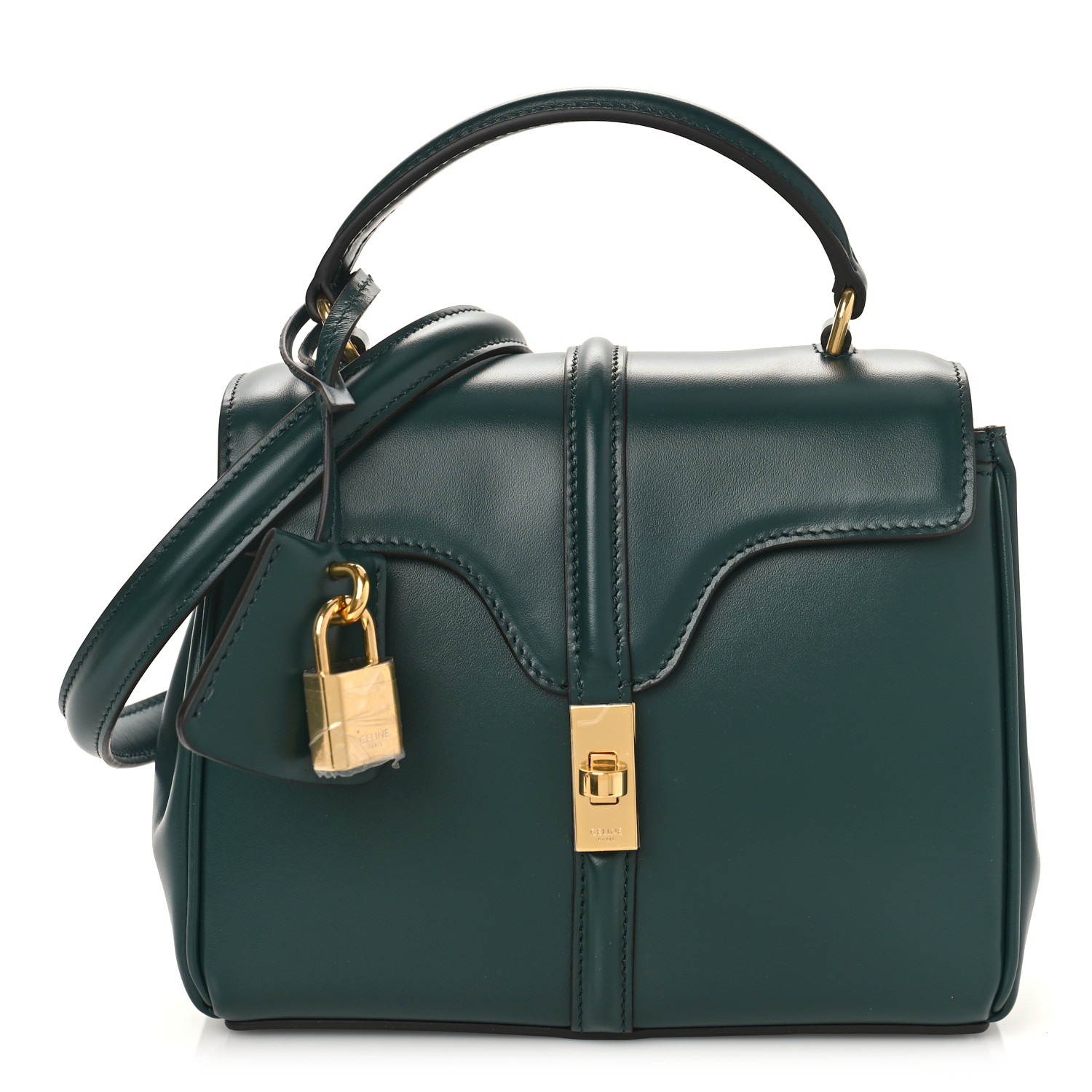 【国内発送】SMALL 16 BAG IN SATINATED CALFSKIN Small 16 Bag IN Satinated Calfskin - BLACK | CELINE