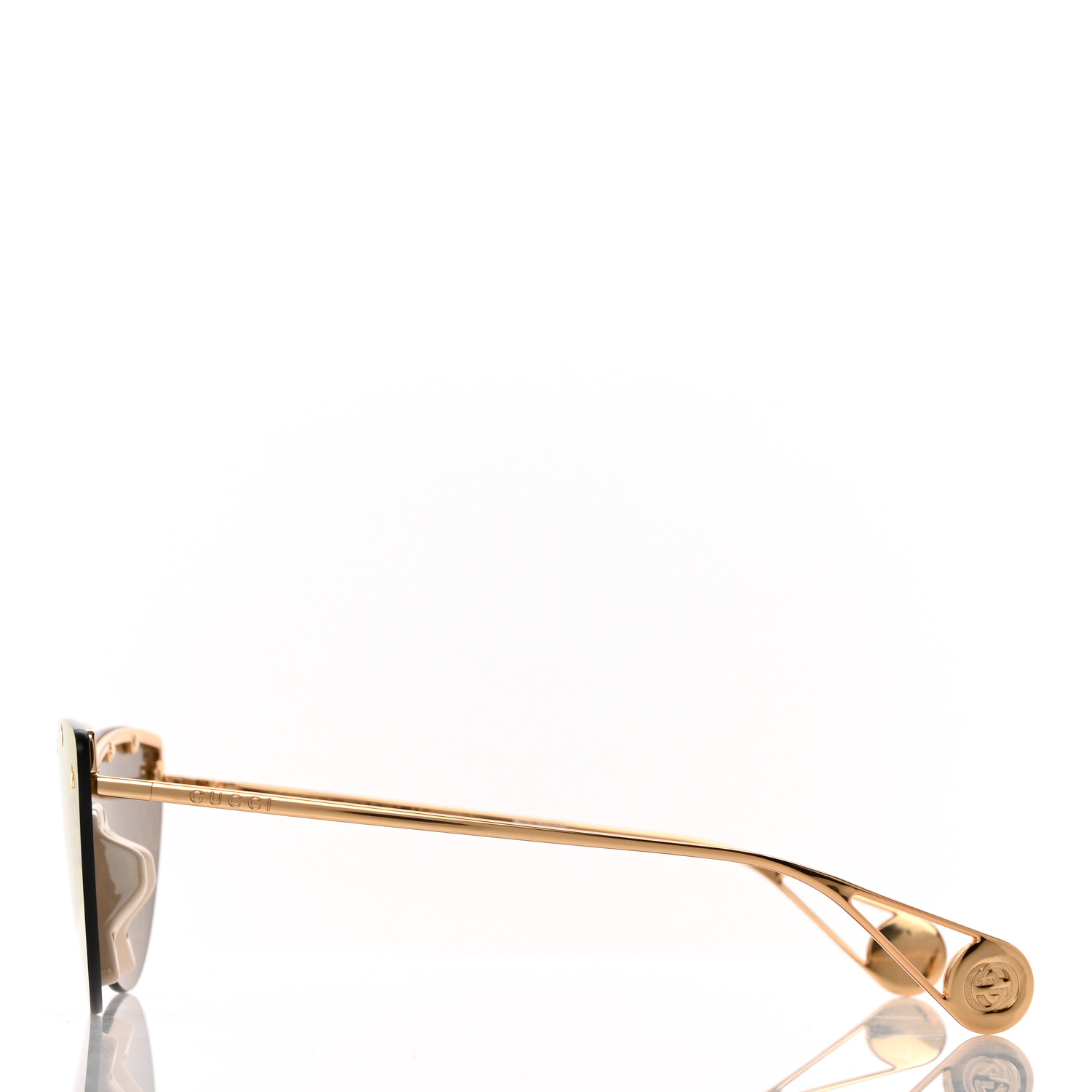 GUCCI【GG0666S】Cat-Eye SHIELD Gucci GG0666S 003 - As Seen Jaime Xie Sunglasses - US