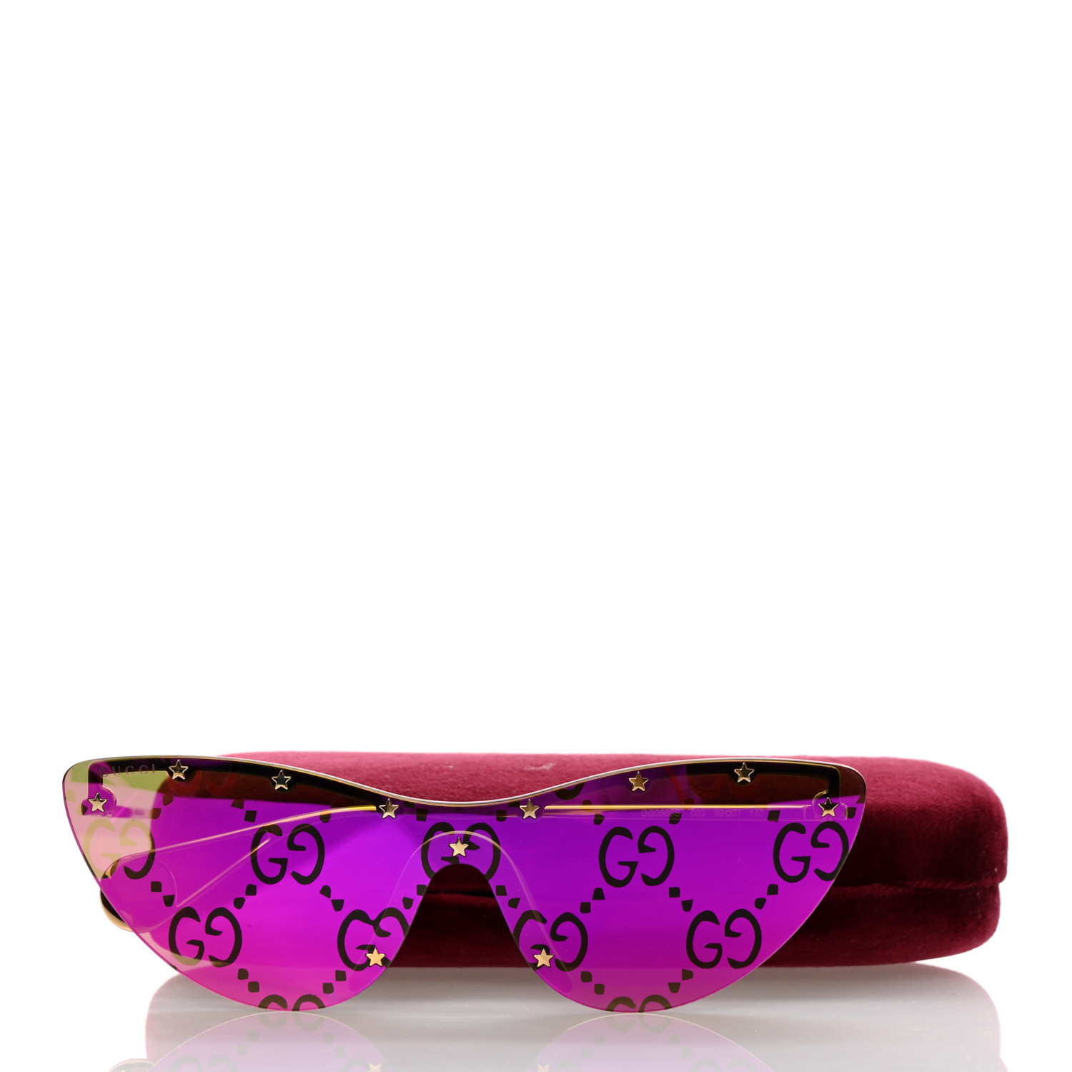 GUCCI【GG0666S】Cat-Eye SHIELD Gucci GG0666S 003 - As Seen Jaime Xie Sunglasses - US