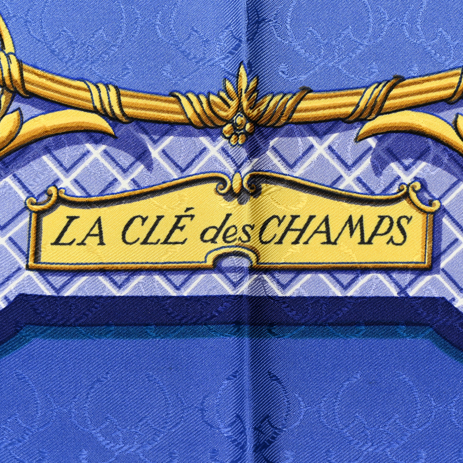 HERMES LA CLÉ DES CHAMPS スカーフ HERMES Jacquard Silk La Cle Des Champs Scarf 90 1326014