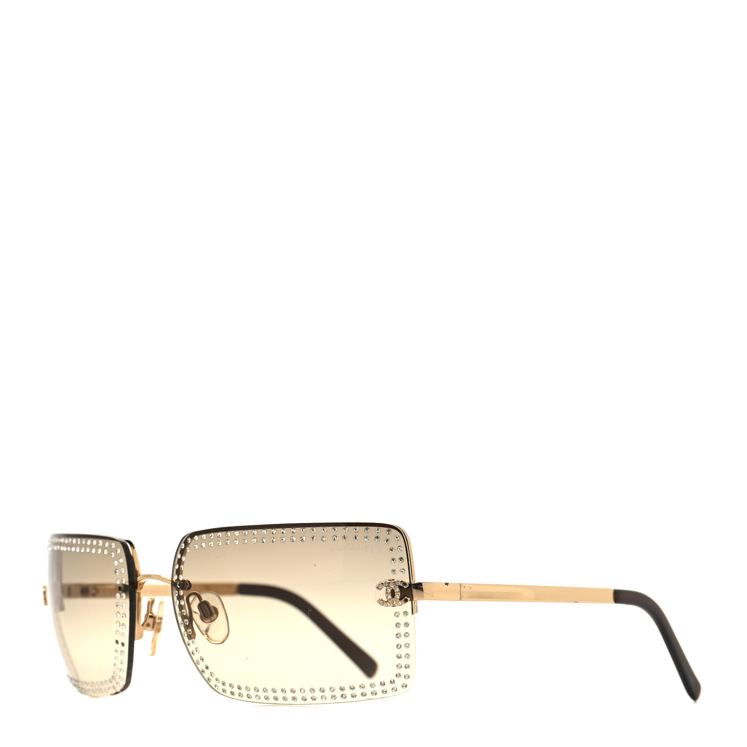 CHANEL 4102-Bサングラス CHANEL Crystal CC Logo Sunglasses 4105-B Gold 1332729
