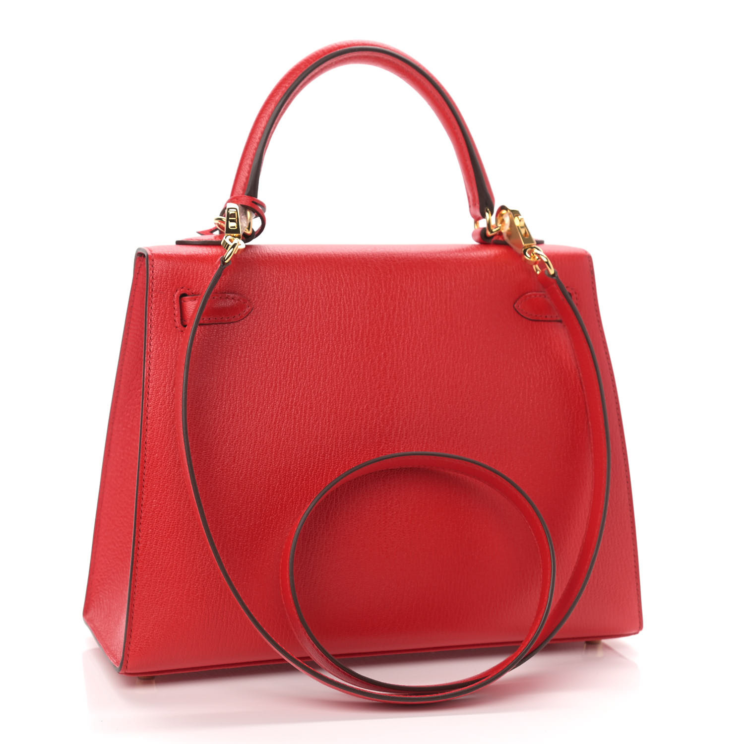 HERMÈS SELIER フリスビー オレンジ Hermes Kelly Sellier 20 Orange Verso Chèvre Palladium Hardware