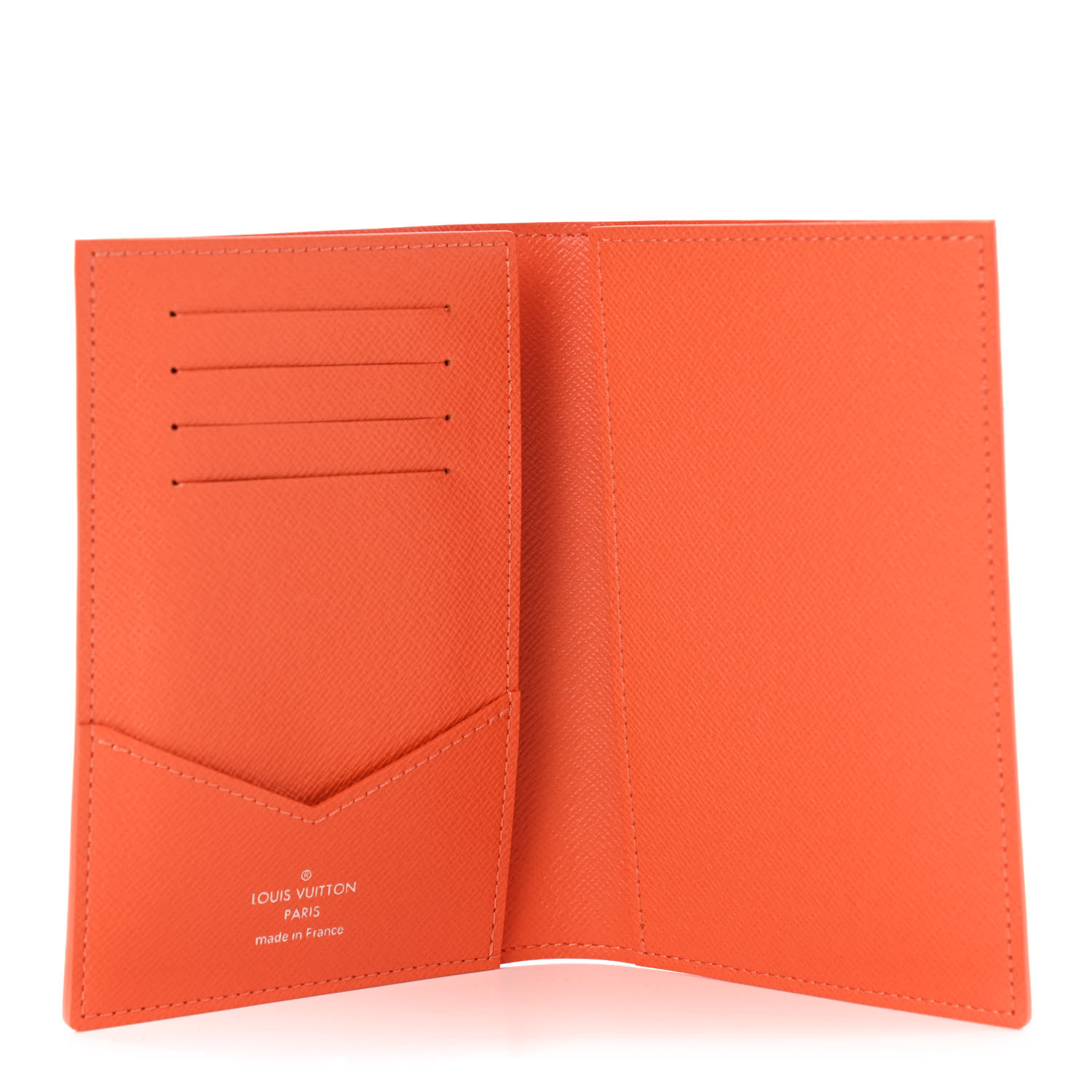 LOUIS VUITTON Taigarama Passport Cover Orange 924653