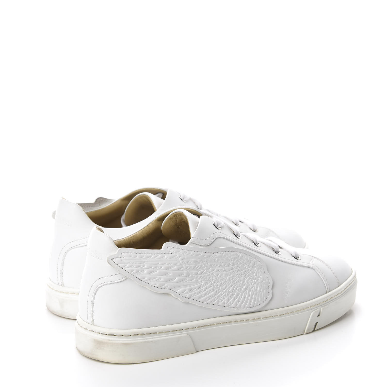 HERMES エルメス　白　37⭐️ Hermes Women's White Bouncing 37.5 Leather Sneaker Shoes