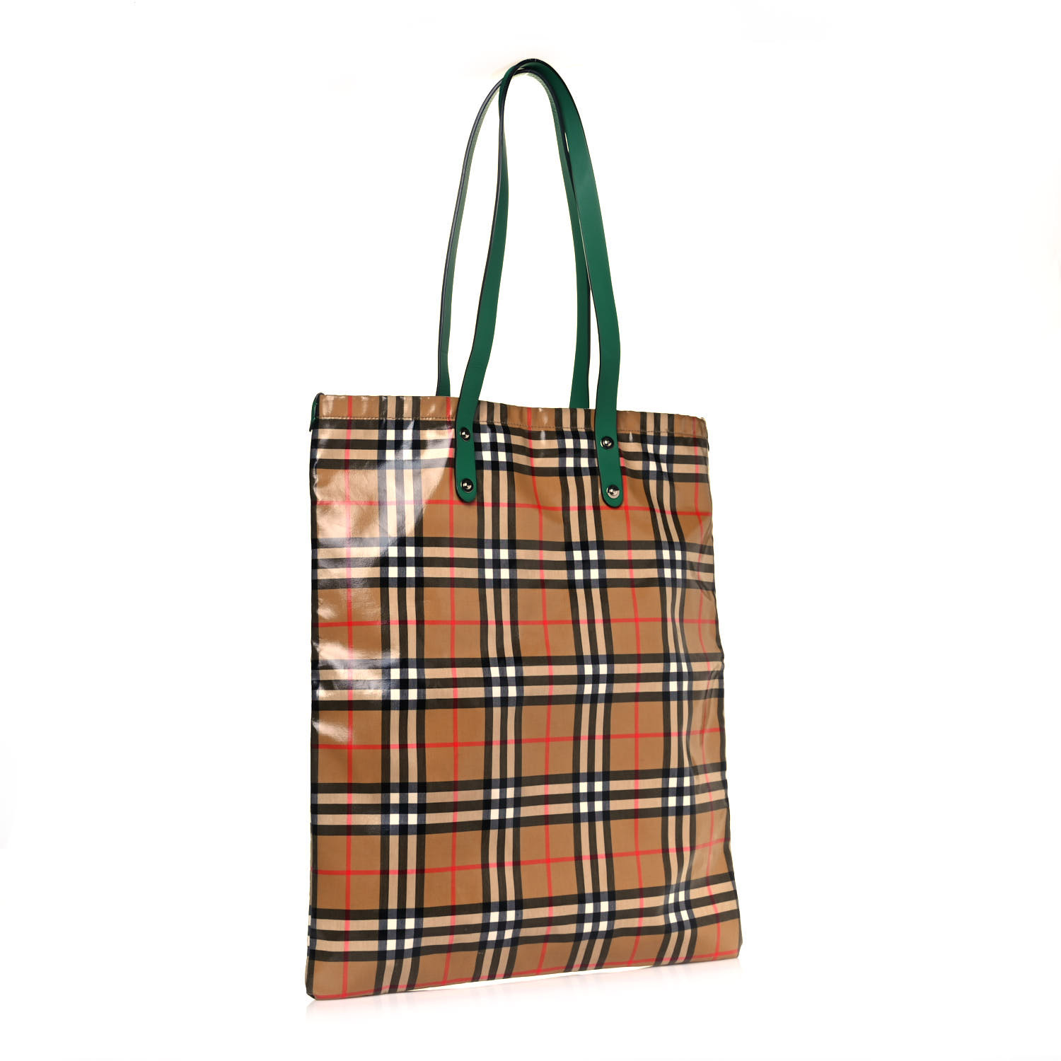 エース　バーバリー BURBERRY Coated Canvas Vintage Check Shopper Tote 884656