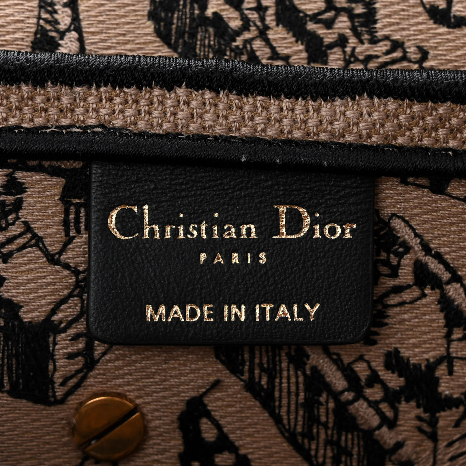 CHRISTIAN DIOR Canvas Embroidered Plan De Paris Printed