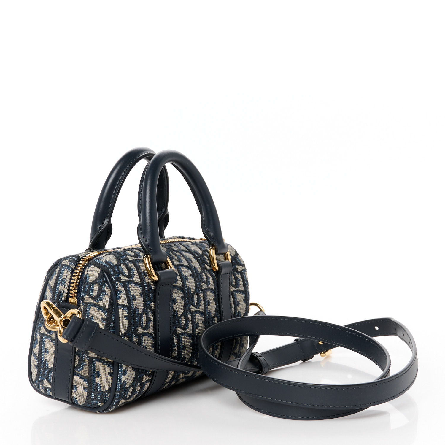 CHRISTIAN DIOR Oblique Nano Groove 17 Bag Blue 1543213