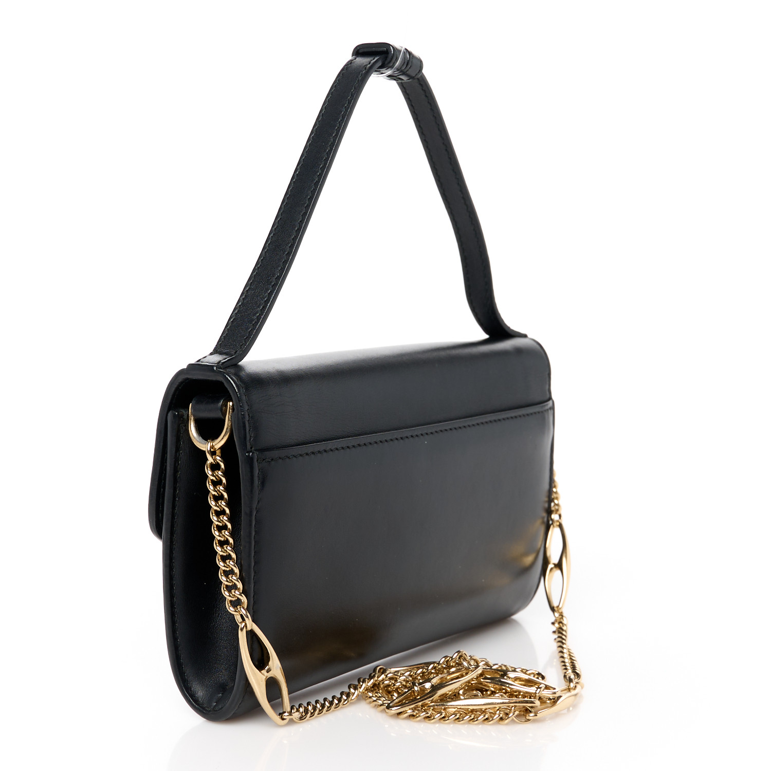 GUCCI Smooth Calfskin Mini Zumi Shoulder Bag Black 1554577