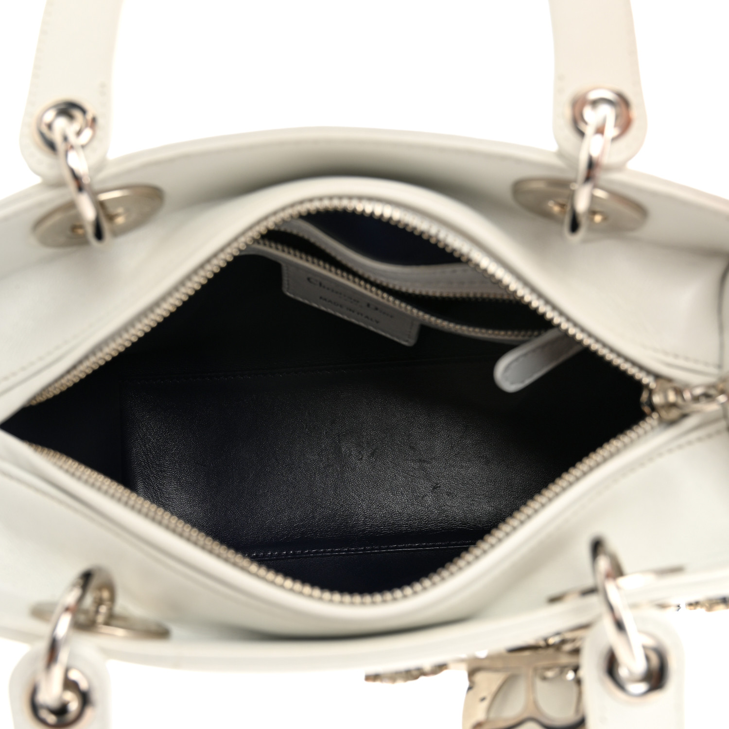 CHRISTIAN DIOR Smooth Calfskin Embellished Dragonfly Medium