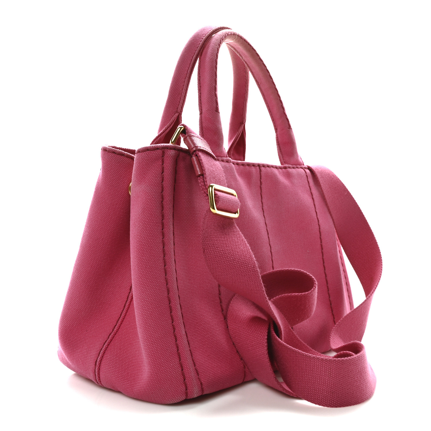 【店舗購入正規品】PRADA CANAPA PEONIA PRADA Canapa Small Logo Tote Peonia 1490767 | FASHIONPHILE