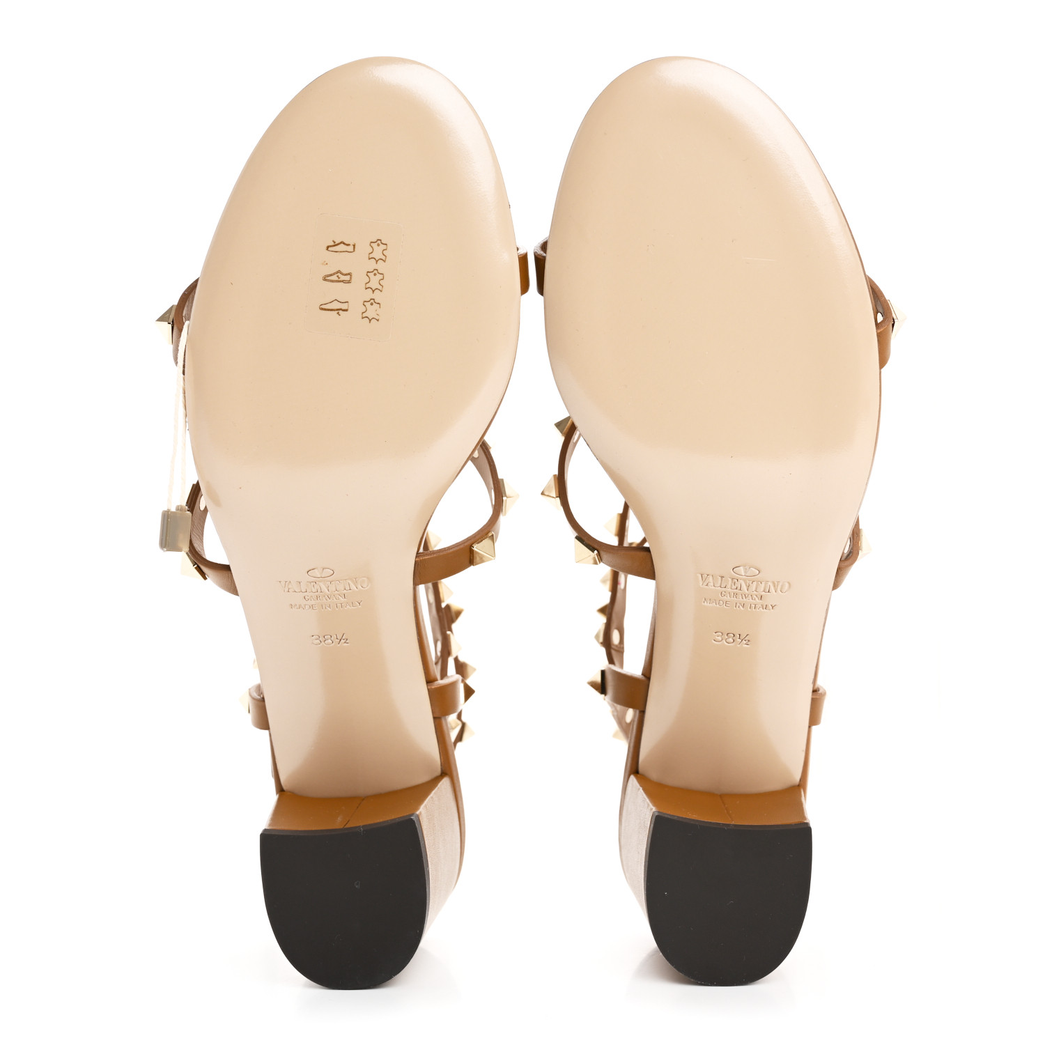 valentino サンダル 38 ヴァレンティノガラヴァーニ ロックスタッズ レザー サンダル 38