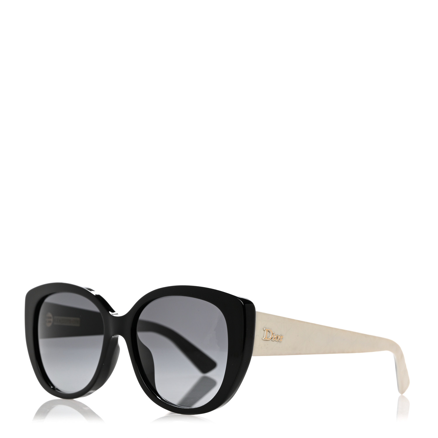 CHRISTIAN DIOR Cannage Dior Lady 1N Sunglasses Black Ivory