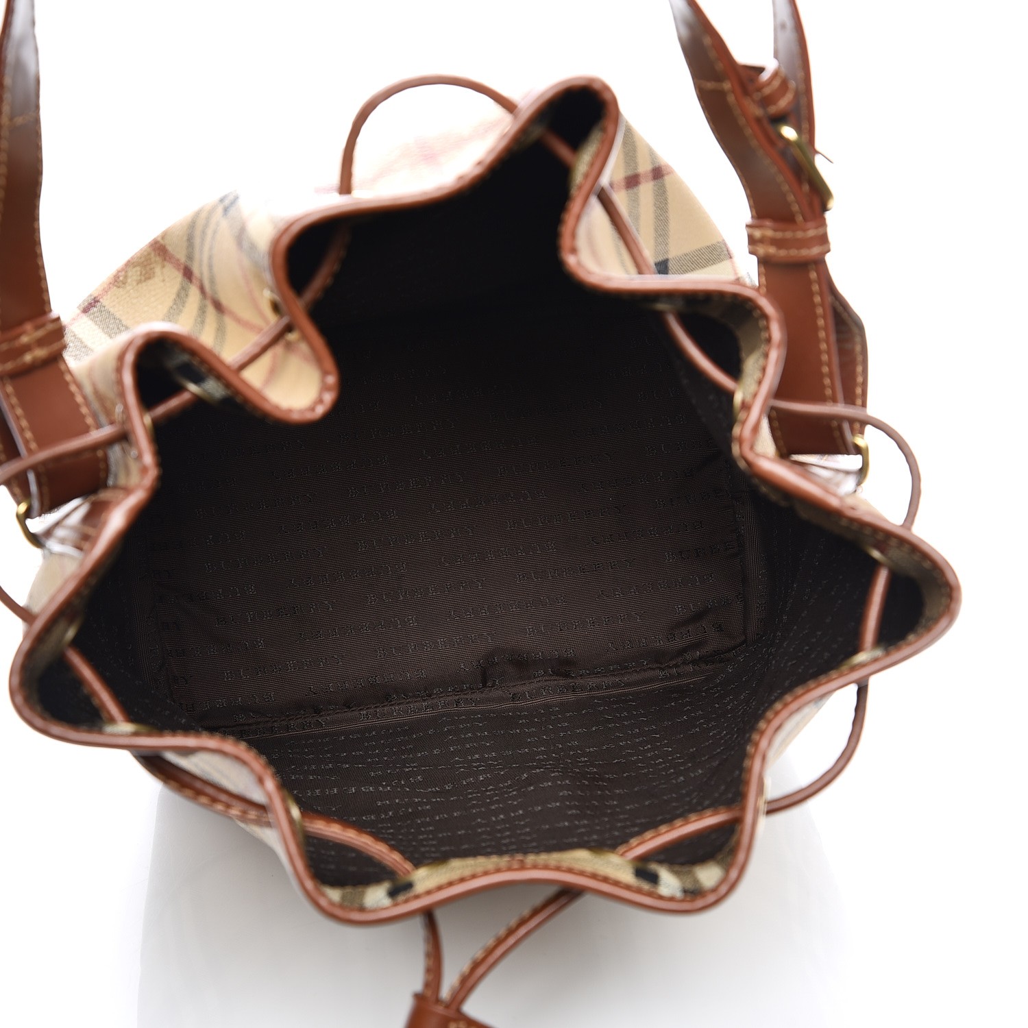 【BURBERRY】MN DRAWSTRING BUCKET◆8093804159199 Burberry MN Drawstring Bucket Sand Cotton Bag – LOZURI®