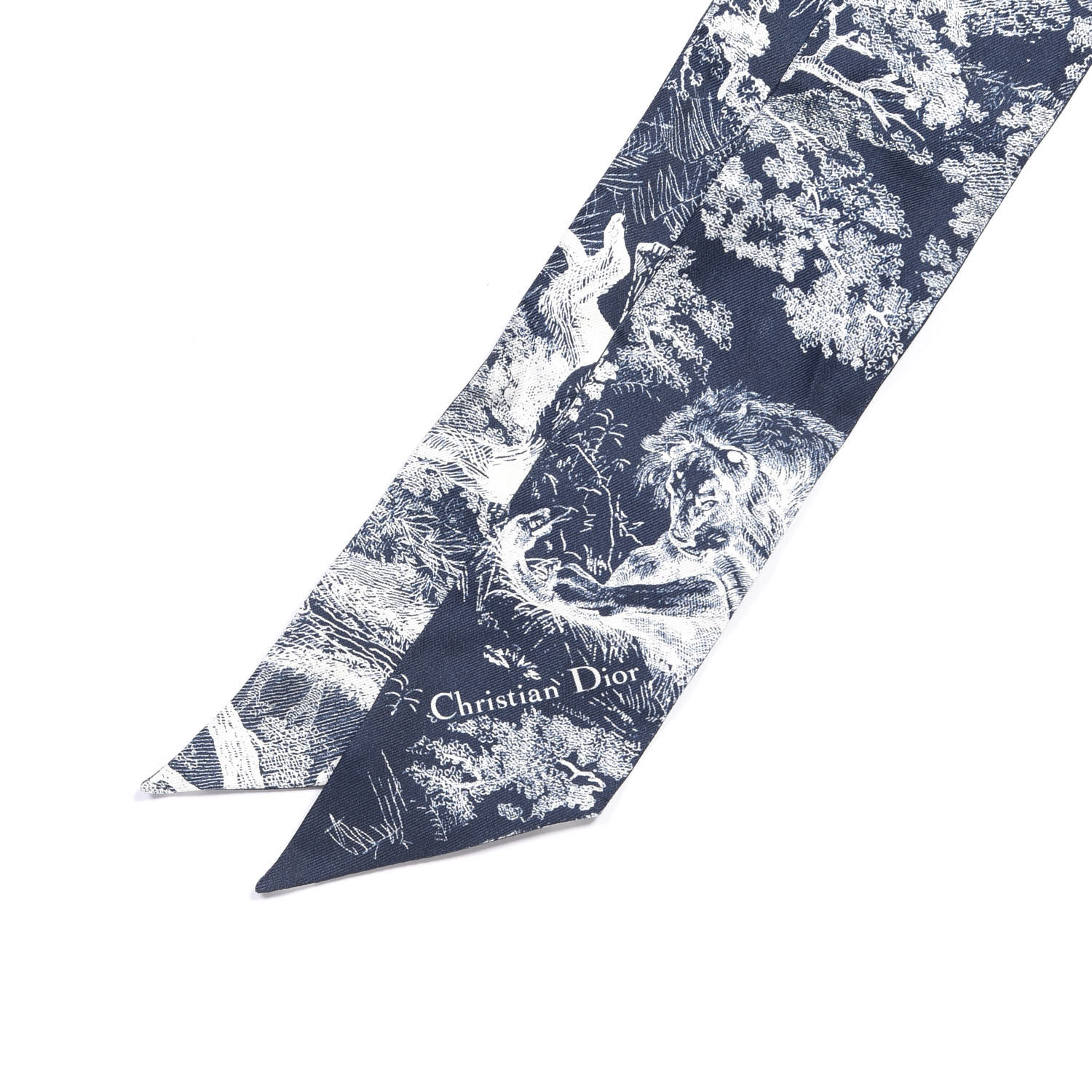 【日本未入荷！】Sjaal met Toile de Jouy Scotland-motief CHRISTIAN DIOR Silk Toile De Jouy Mitzah Scarf White 1176073