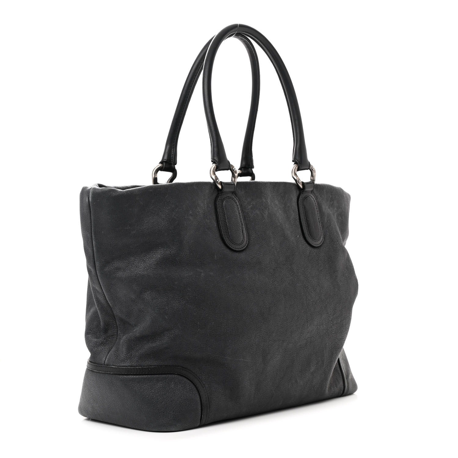 CHANEL Washed Calfskin Tote Black 1573472 | FASHIONPHILE