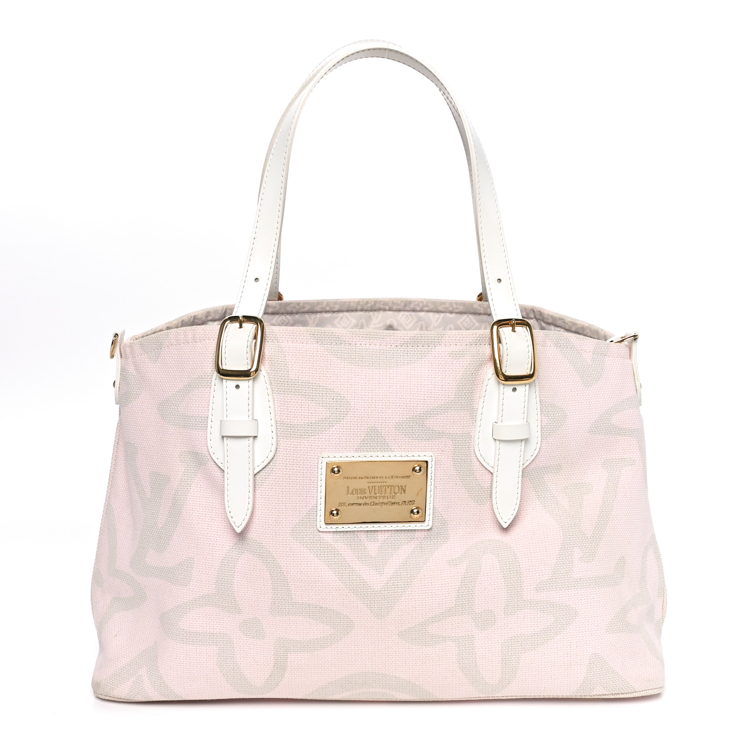 ♦LOUIS VUITTON♦Canvas Tahitienne Cabas PM LOUIS VUITTON Tahitienne Cabas PM Pink 1580173 | FASHIONPHILE