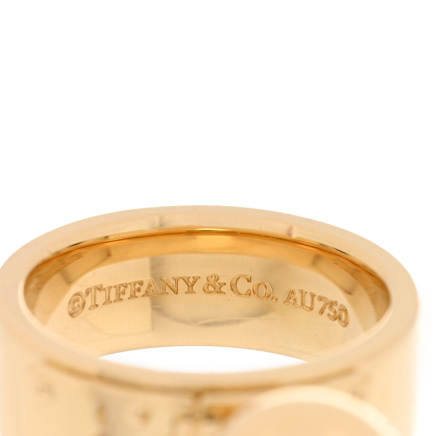 TIFFANY 18K Yellow Gold HardWear Dangle Ball Ring 49 4.75
