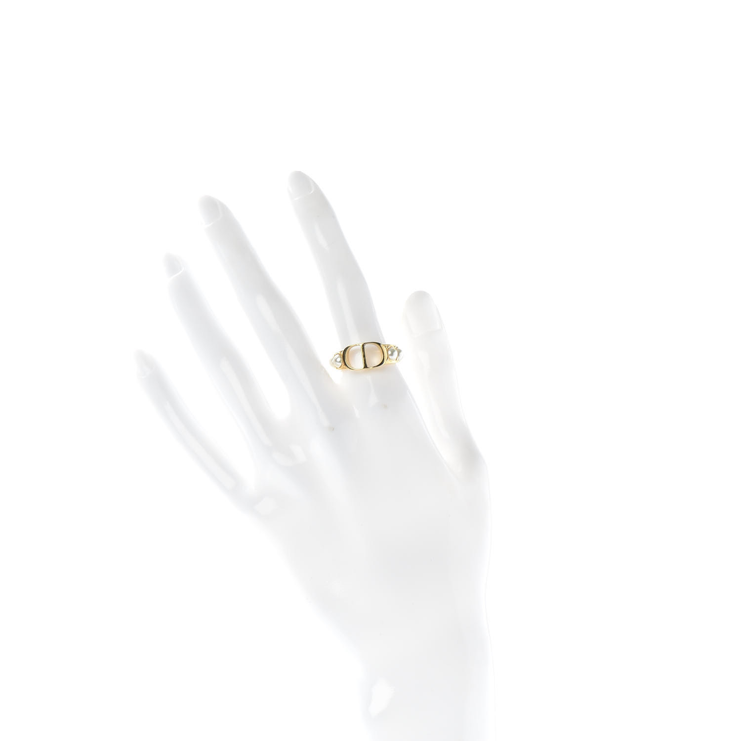 DIOR 30 MONTAIGNE リング L CHRISTIAN DIOR Metal Pearl 30 Montaigne Ring L Gold 751169