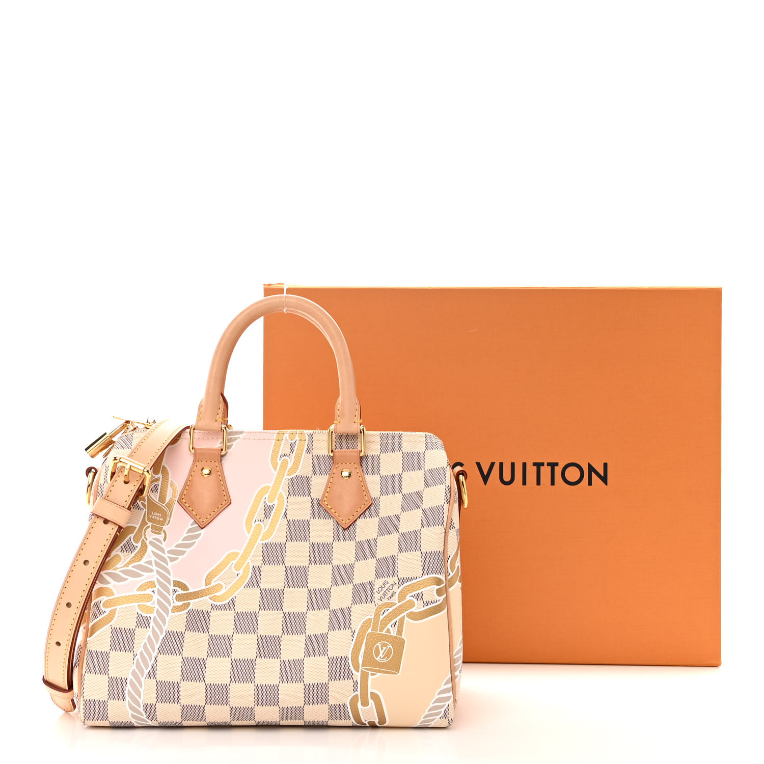 【希少】 LOUIS VUITTON Nautical Damier Azur Speedy LOUIS VUITTON Damier Azur Nautical Speedy Bandouliere 25