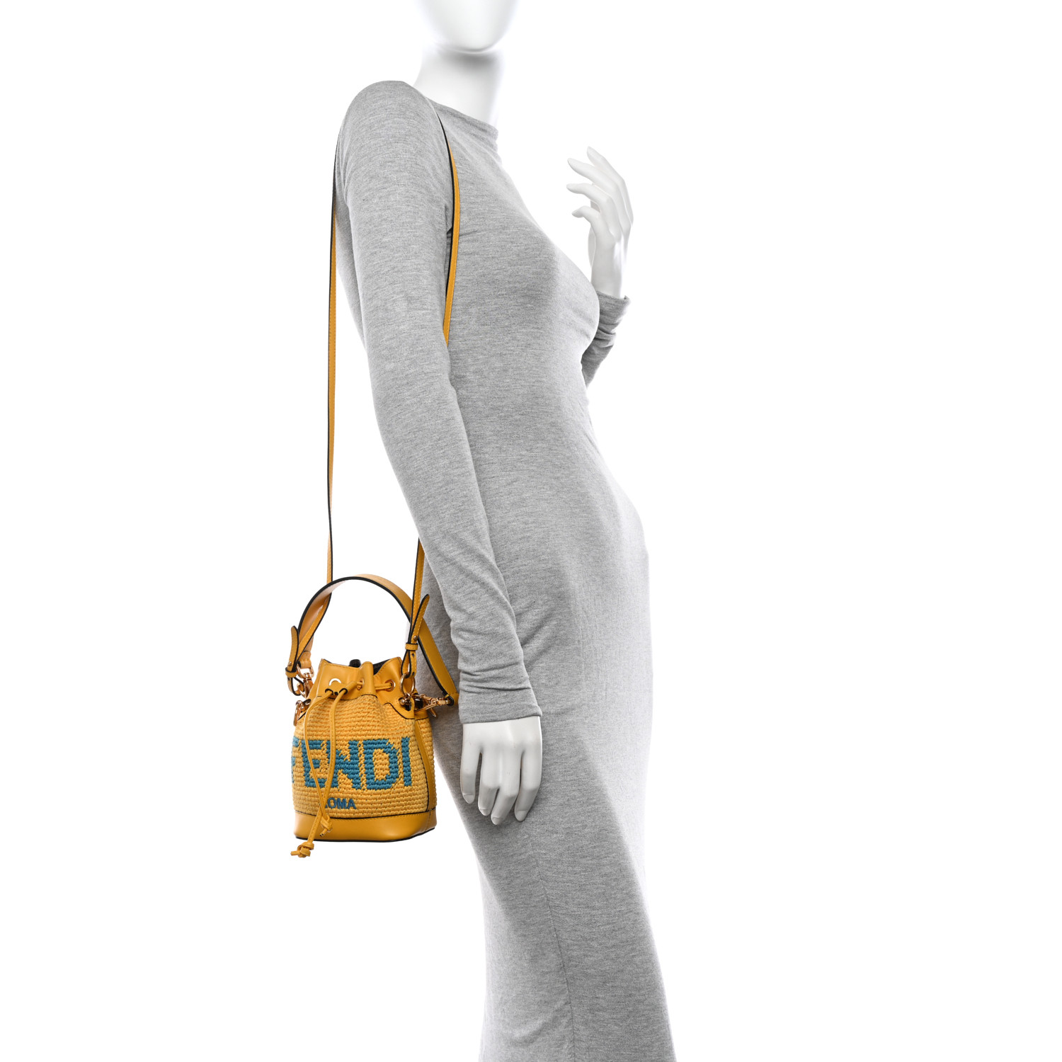 【FENDI】ROLL LARGE PAGLIA CROCHET◆8BH425AS3B Roll Large Raffia Brown | Fendi