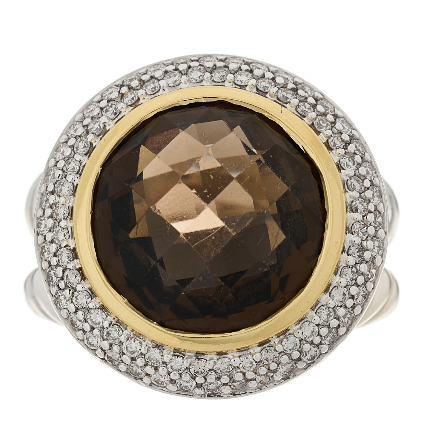 David Yurman 18K ゴールド コニャックダイヤモンド リバーセット David Yurman 18K ゴールド コニャックダイヤモンド リバー