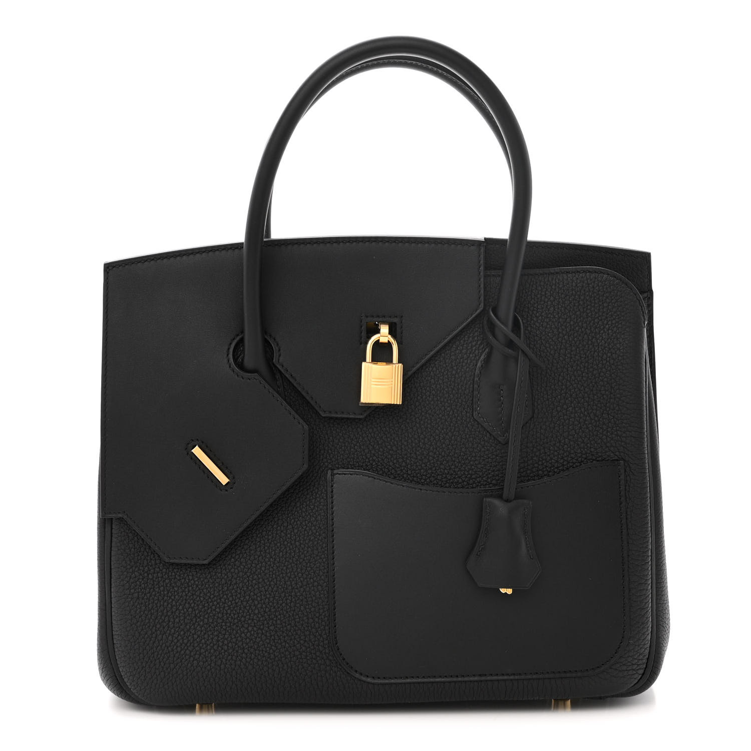 ＊tata＊ HERMES HERMES Togo Swift Birkin En Desordre Sellier 30 Black