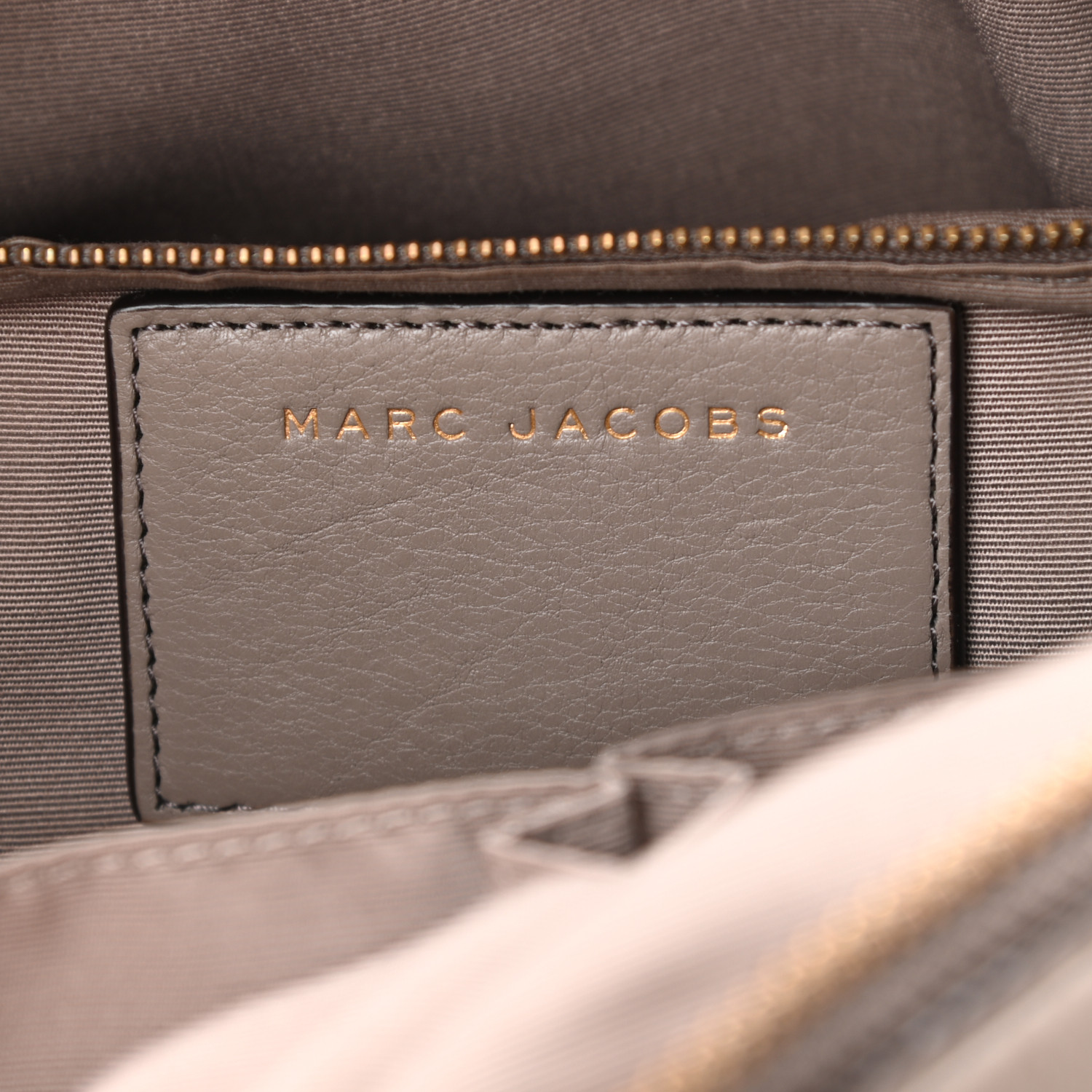 MARC JACOBS Calfskin Recruit Bauletto Satchel Tote Bag Mink