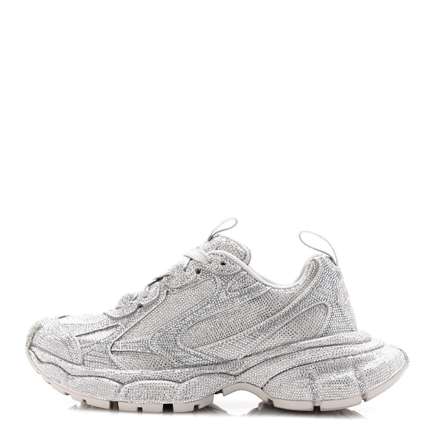 BALENCIAGA Microfiber Strass Embellished Womens 3XL Sneakers