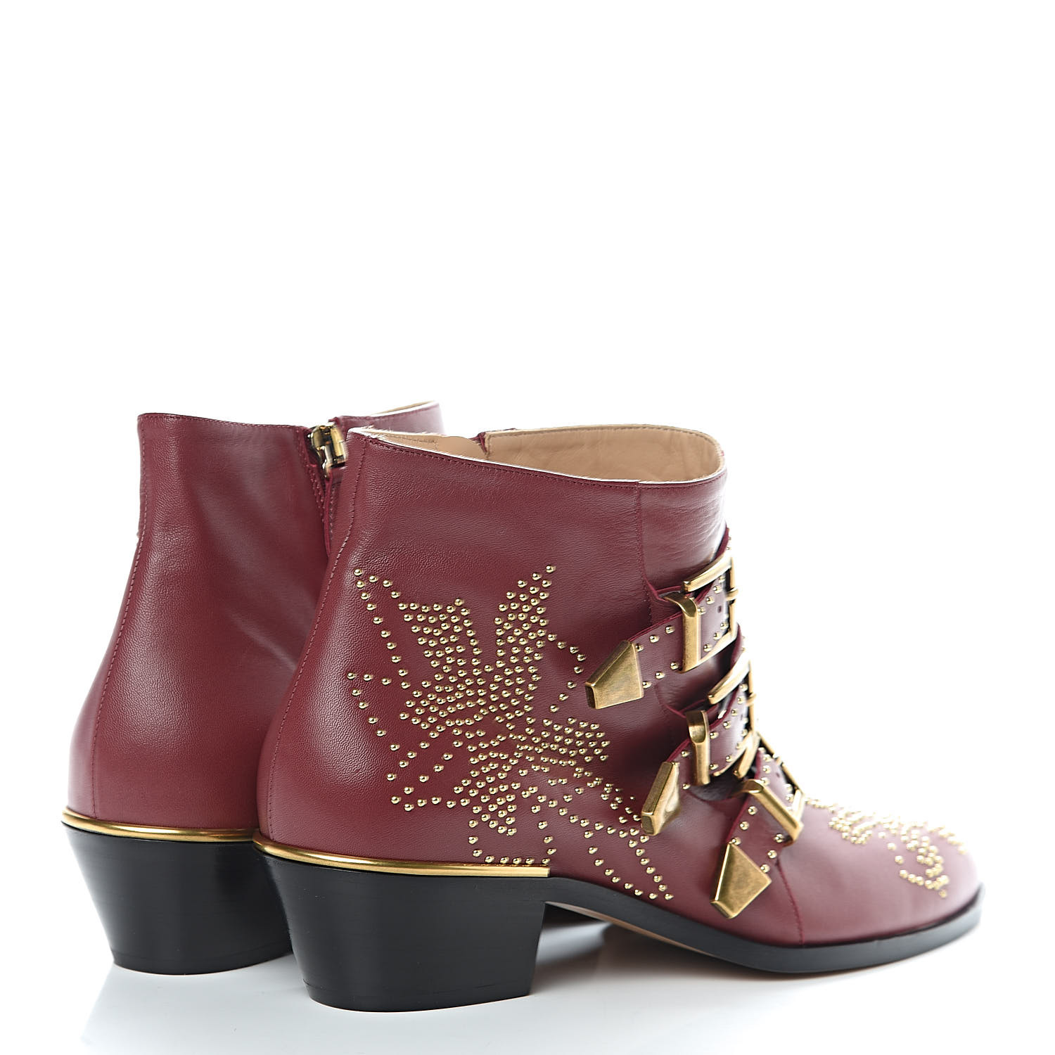 【関税＆送料込み】ChloAC Susanna Nappa Leather Ankle Boot Chloé - Susanna Black Leather Studded Ankle Boot, 50mm