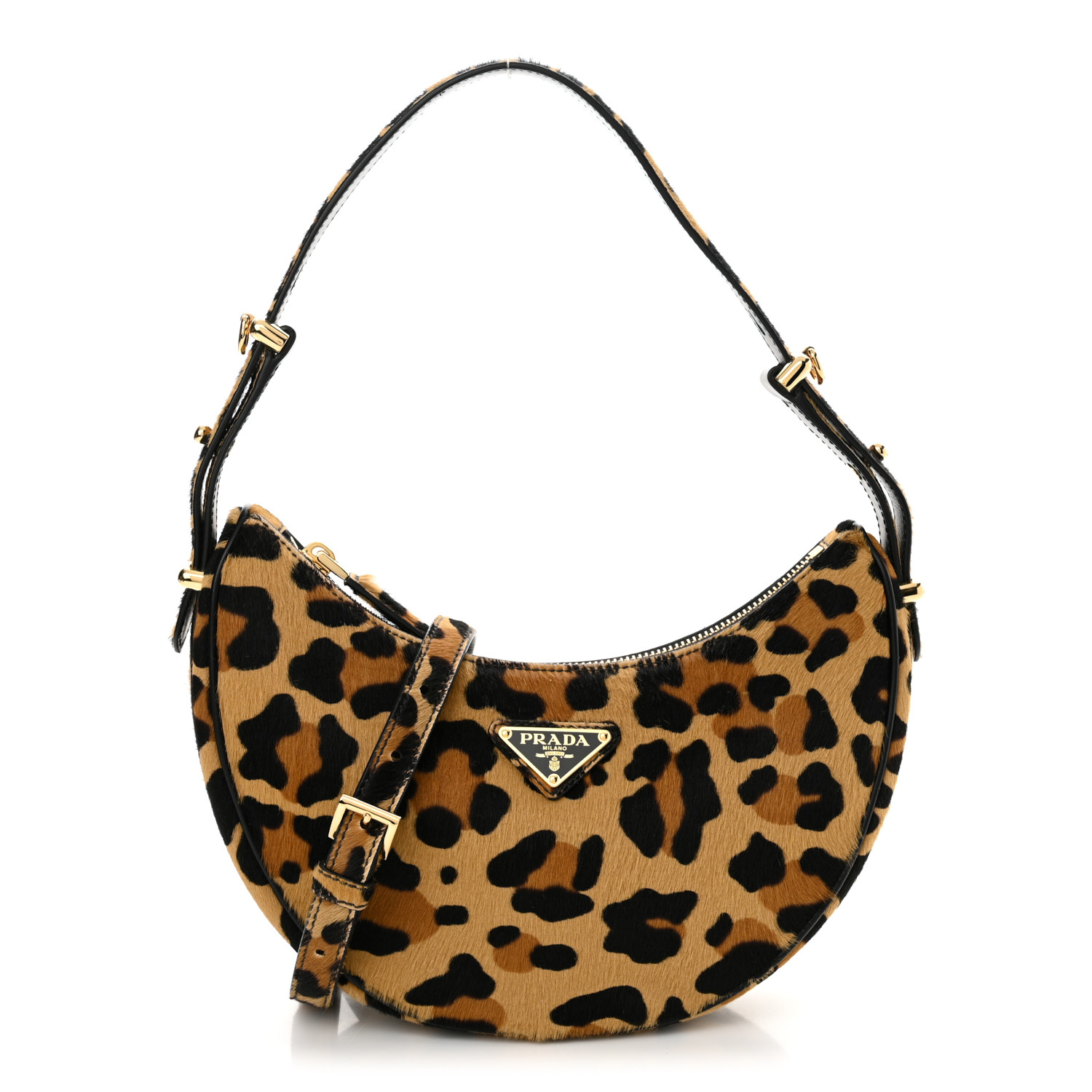 【関税＆送料込み】Prada Calf Hair Leopard Print Card Holde Prada Calf Hair Leopard Print Card Holder In Miele | ModeSens