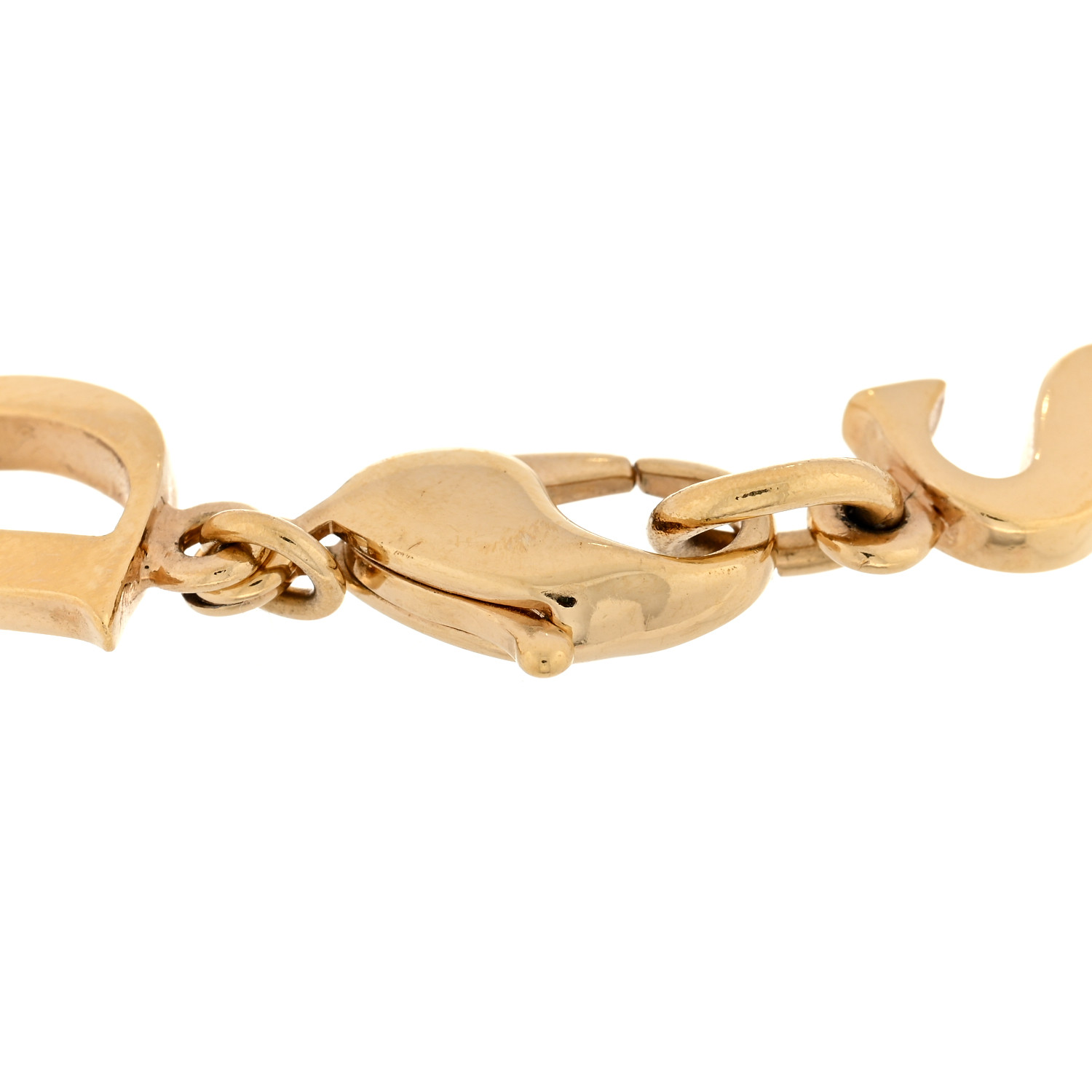 CHRISTIAN DIOR Logo Paris Bracelet Gold 1343909 | FASHIONPHILE