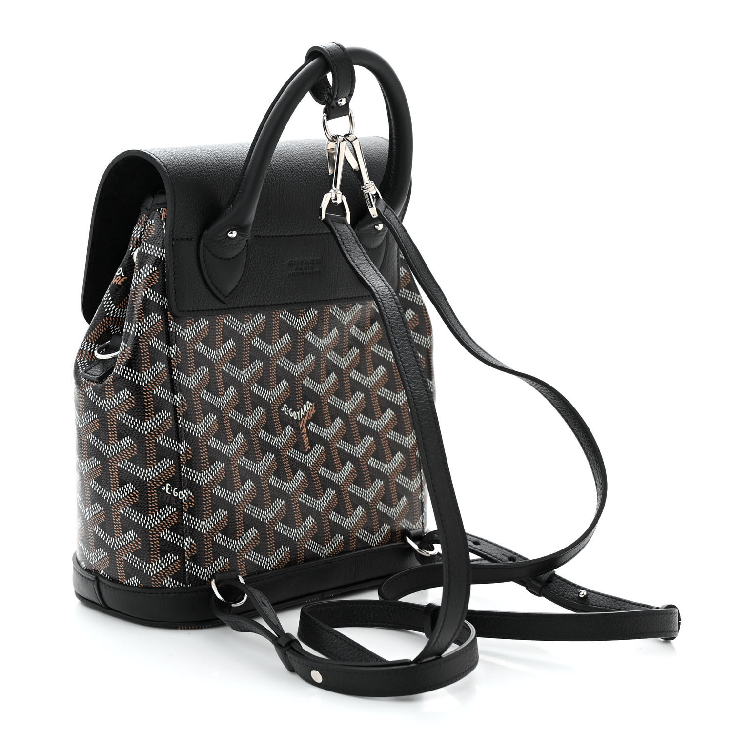 GOYARD Goyardine Calfskin Mini Alpin Backpack Black 1571200