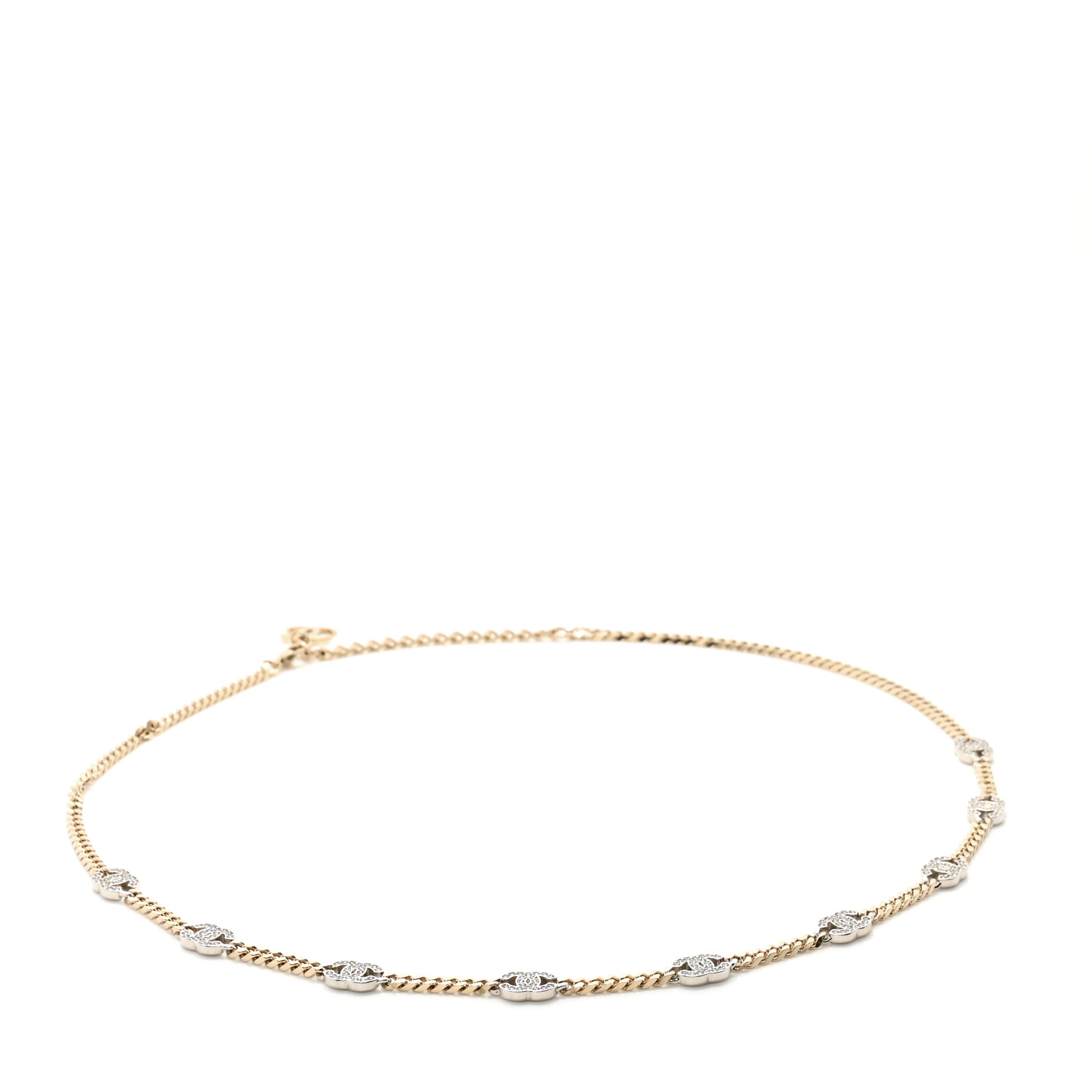 輝くクリスタルCCロゴ♪【CHANEL】25SS チェーンベルト チェーンベルト - メタル、コスチューム パール & ストラス