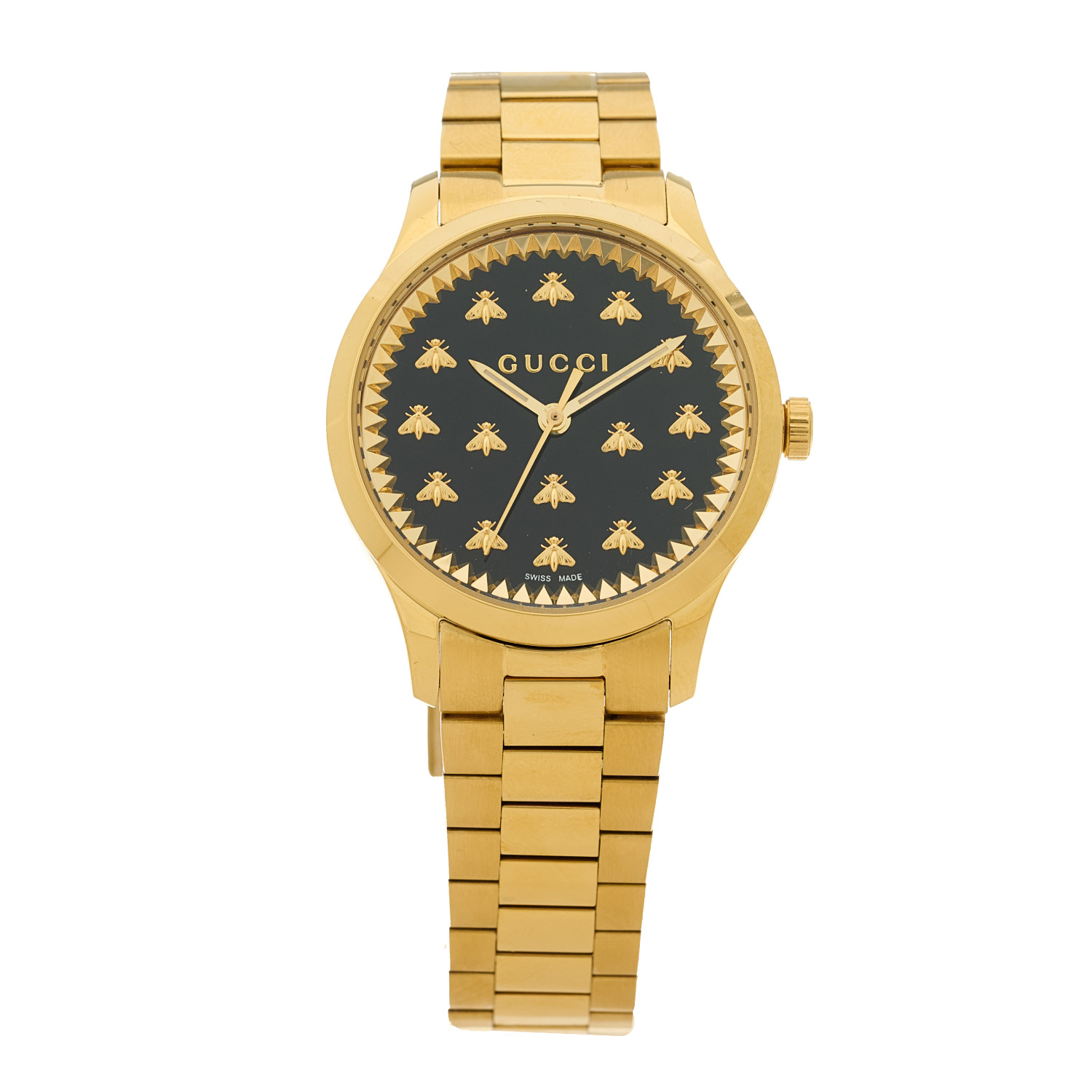 GUCCI Stainless Steel 32mm G-Timeless Bee Quartz Watch Black